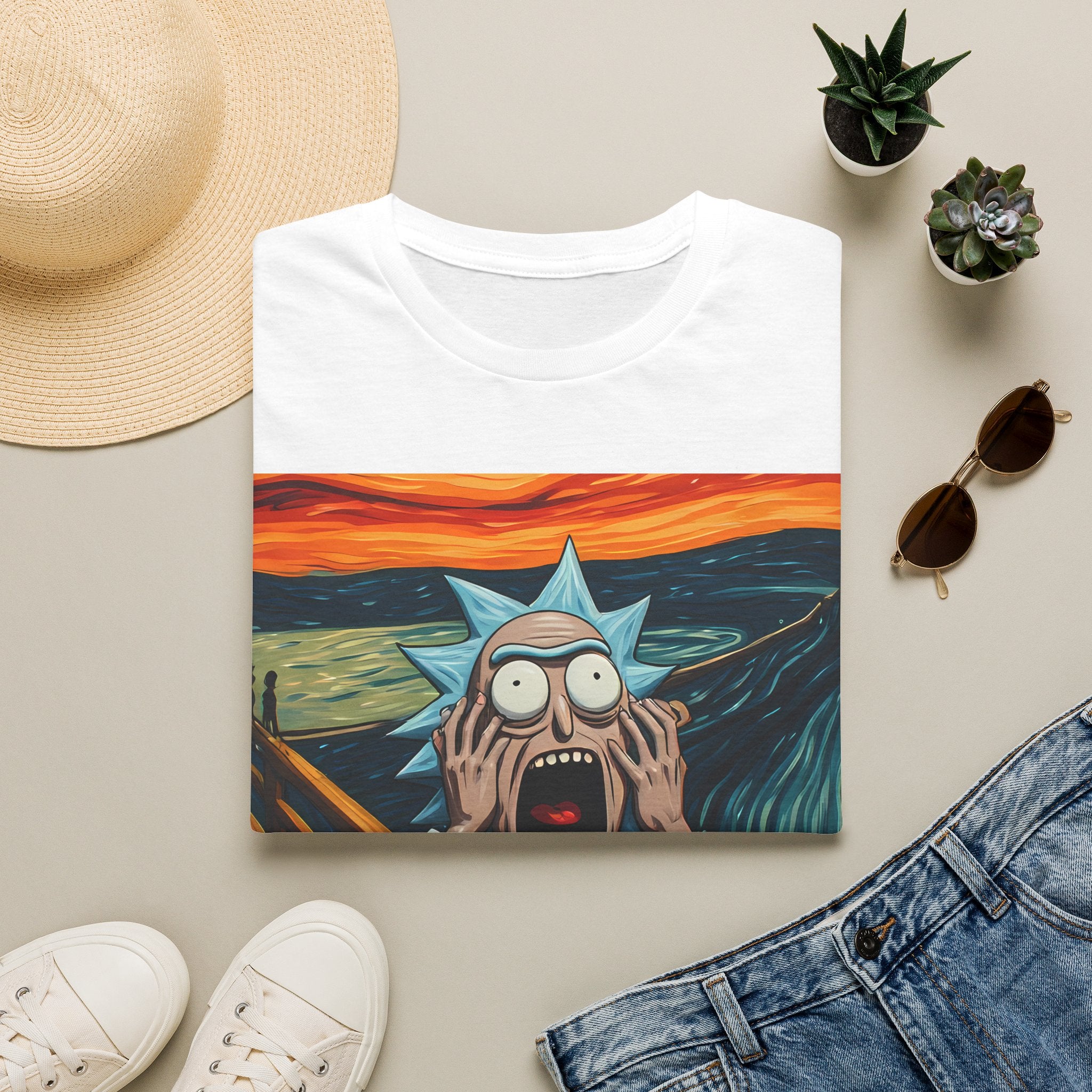 Rick Scream Tee — Rick and Morty Parody of The Scream T-Shirt