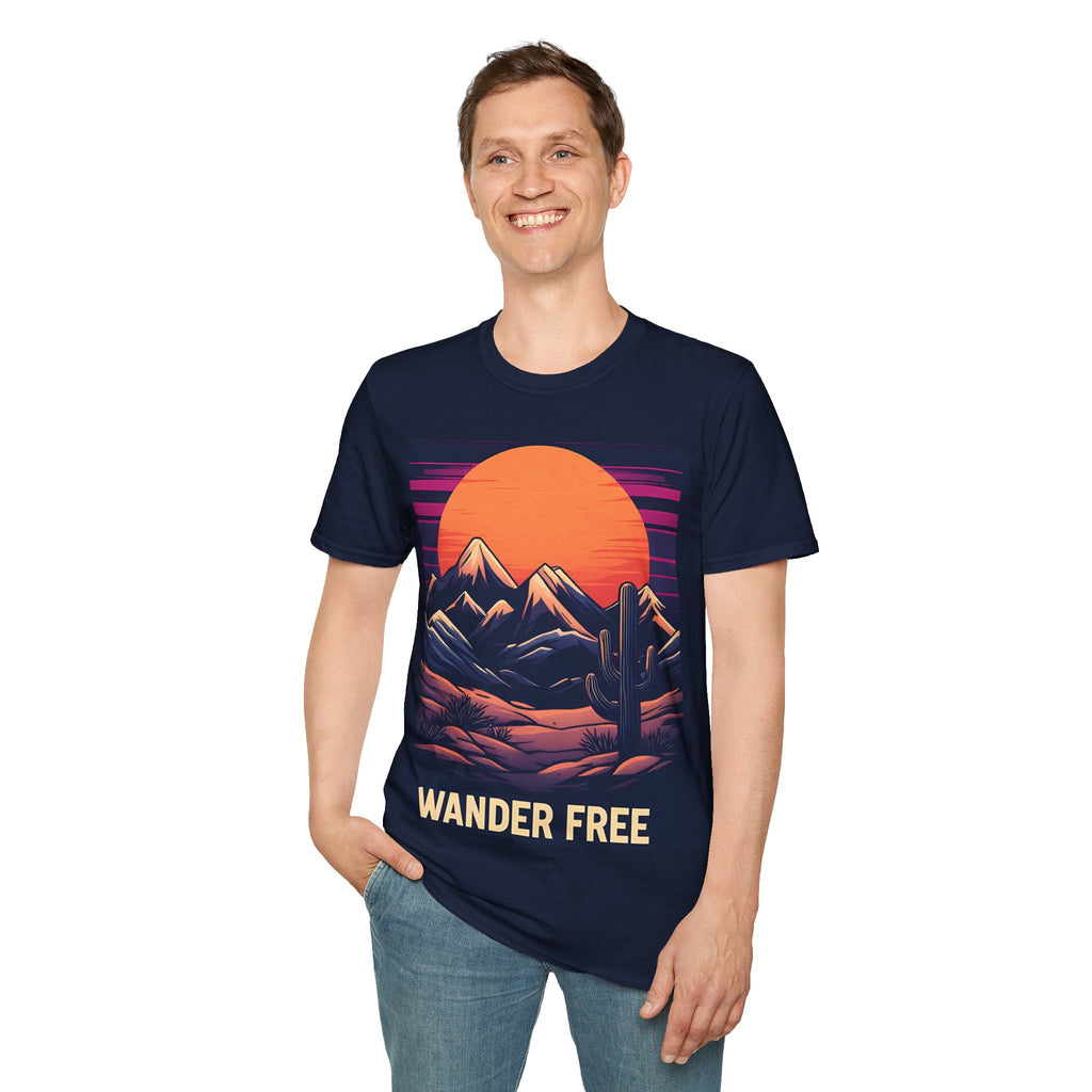 Sunset Mountains T-Shirt — Retro Desert Sunset Graphic Tee