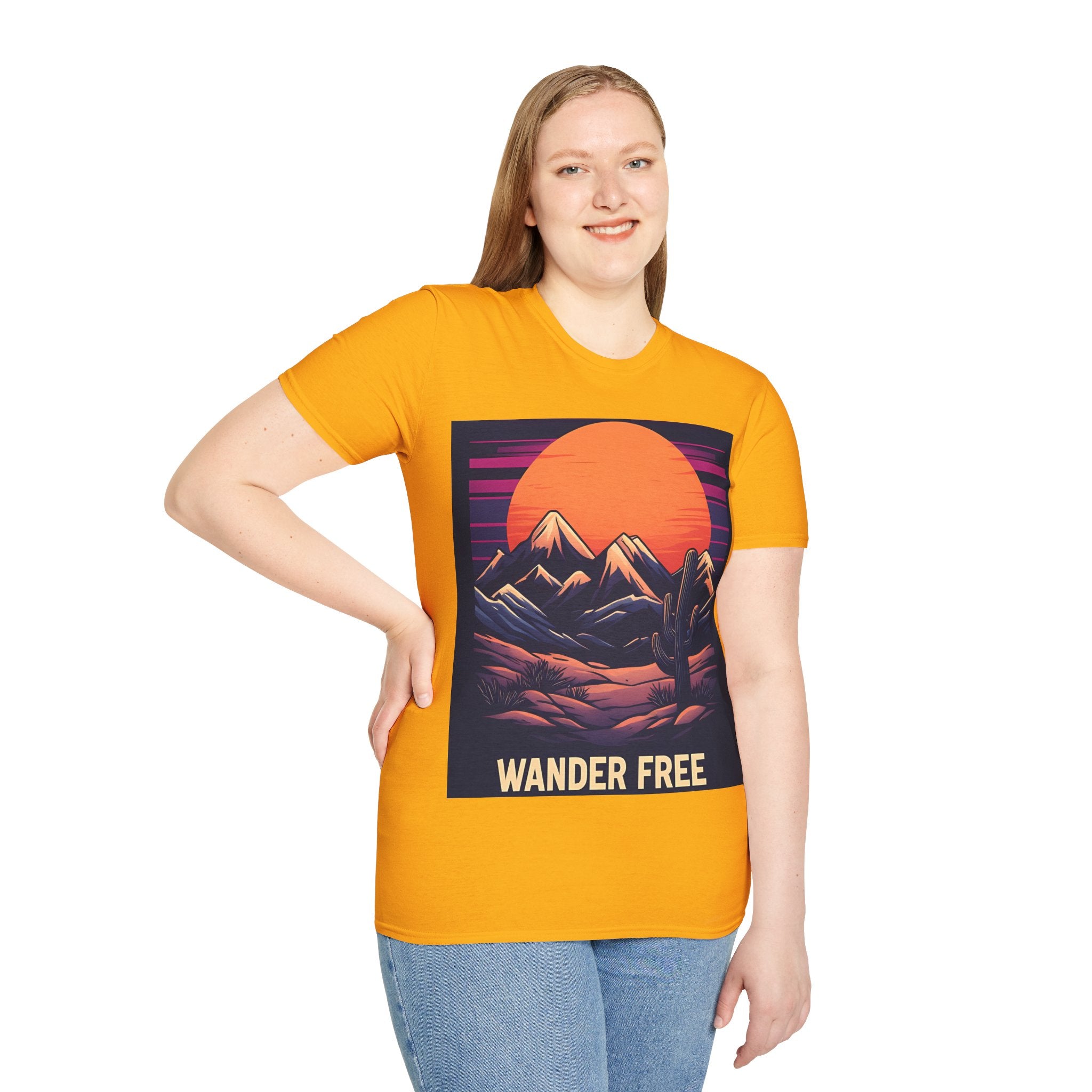 Sunset Mountains T-Shirt — Retro Desert Sunset Graphic Tee