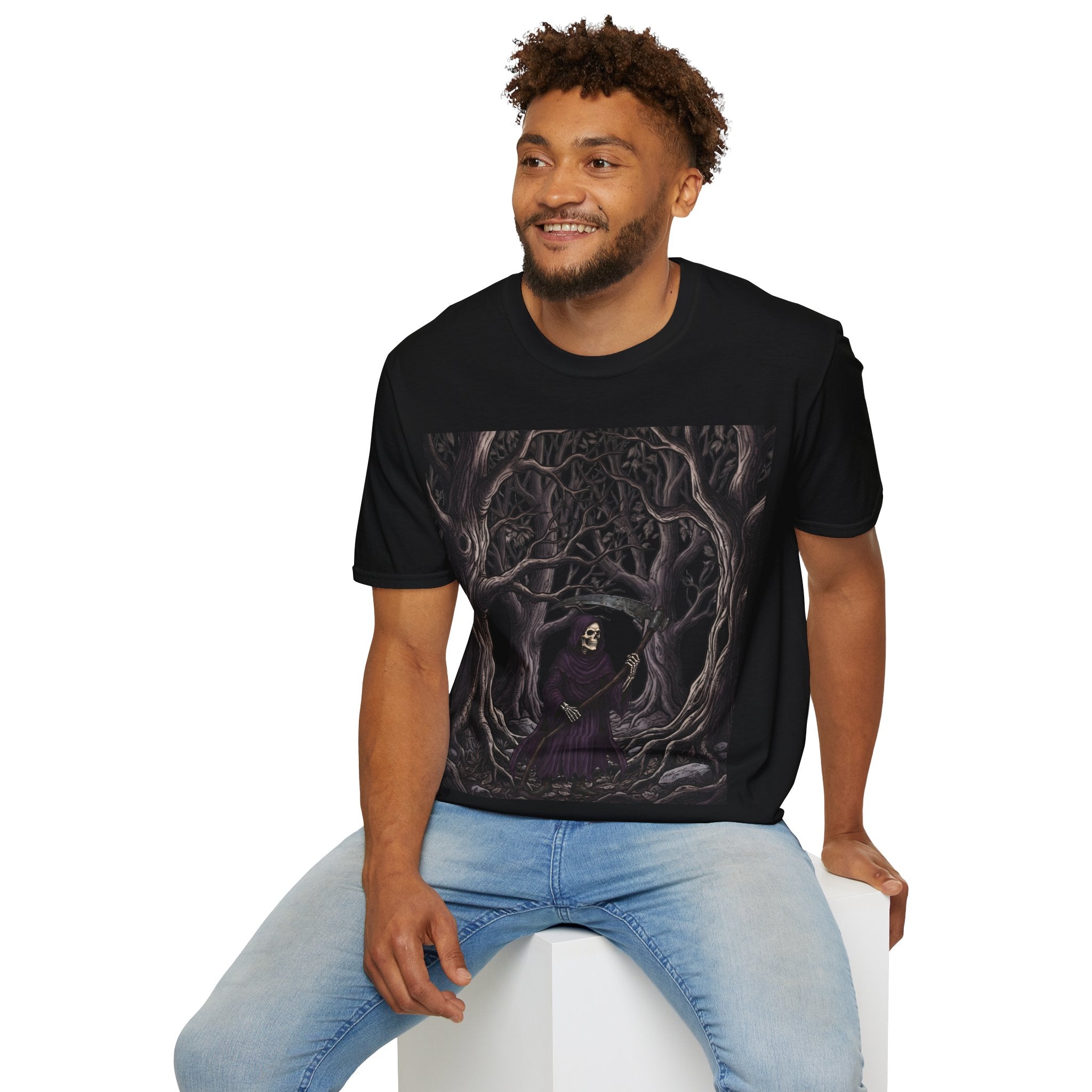 Roam the Woods - T-Shirt, Gothic / Dark Fantasy Grim Reaper Design