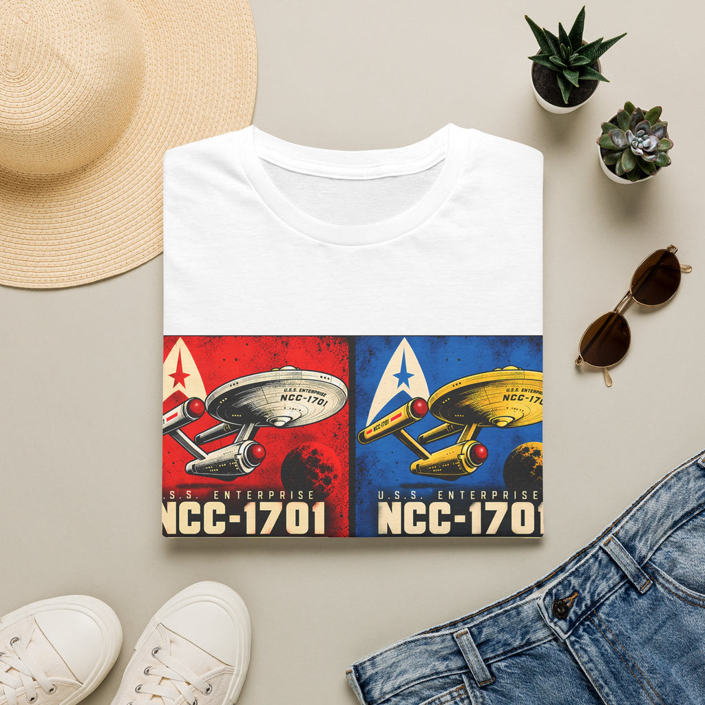 Retro Pop Art Starship NCC-1701 Crew Tee