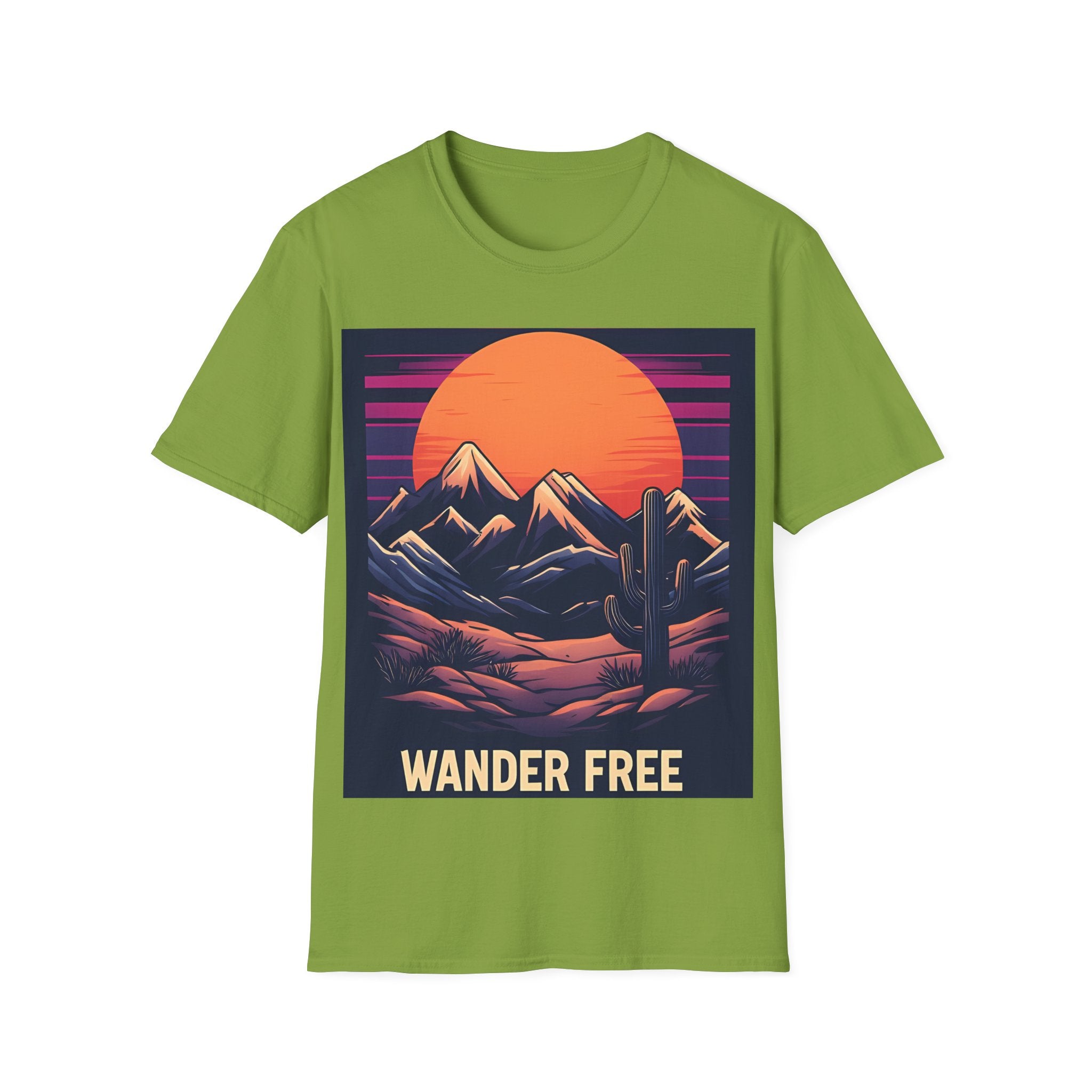Sunset Mountains T-Shirt — Retro Desert Sunset Graphic Tee