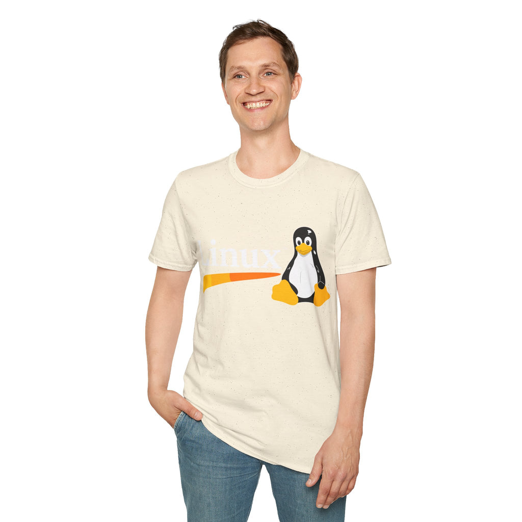 Linux Penguin Logo T‑Shirt — Retro Tech Tee for Developers & Open Source Fans