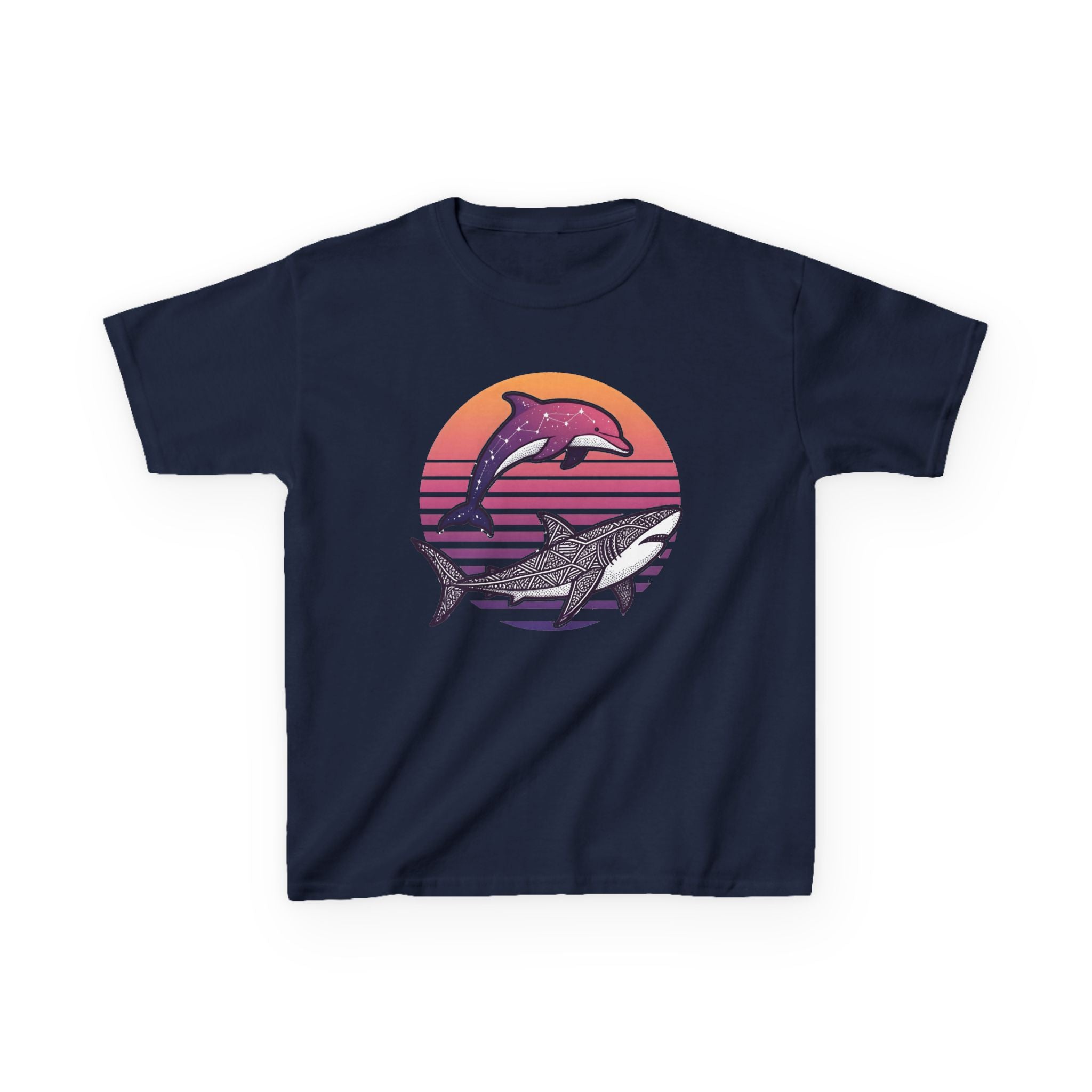 Celestial Sealife - T Shirt, Summer / Sea Life / Dolphins and Sharks