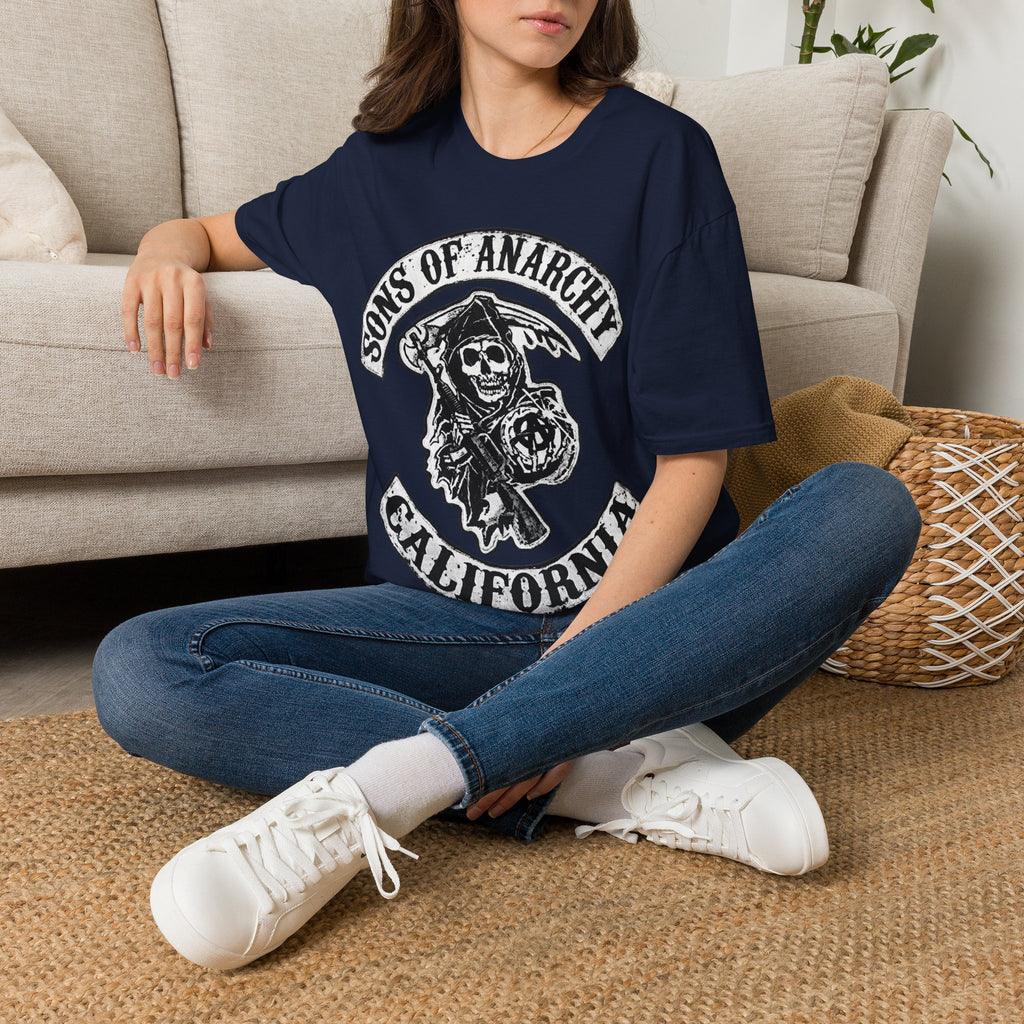 Sons of Anarchy Graphic T‑Shirt — Reaper Emblem California Biker Tee