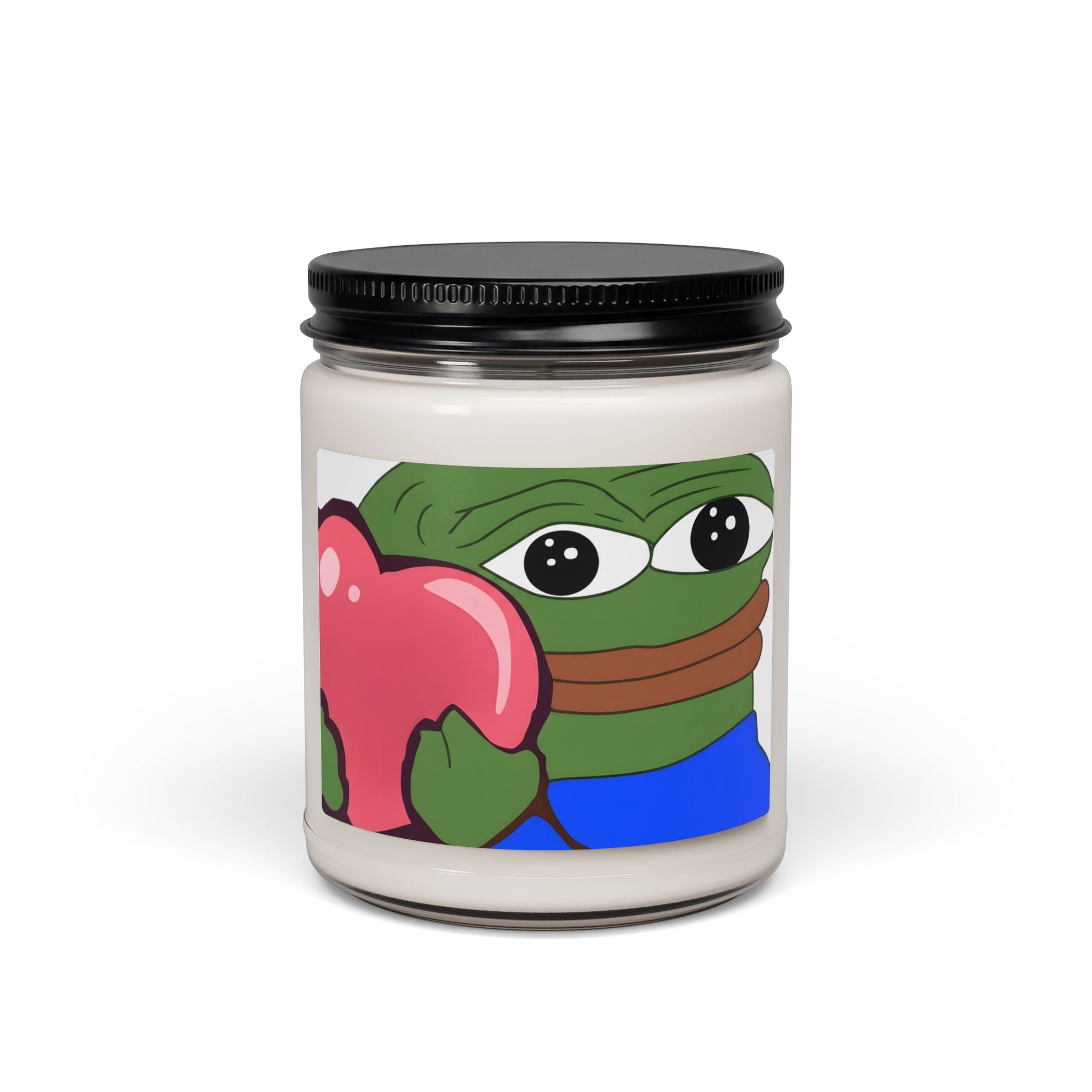 Soy Candle — Cute Frog Holding Heart Scented 9oz
