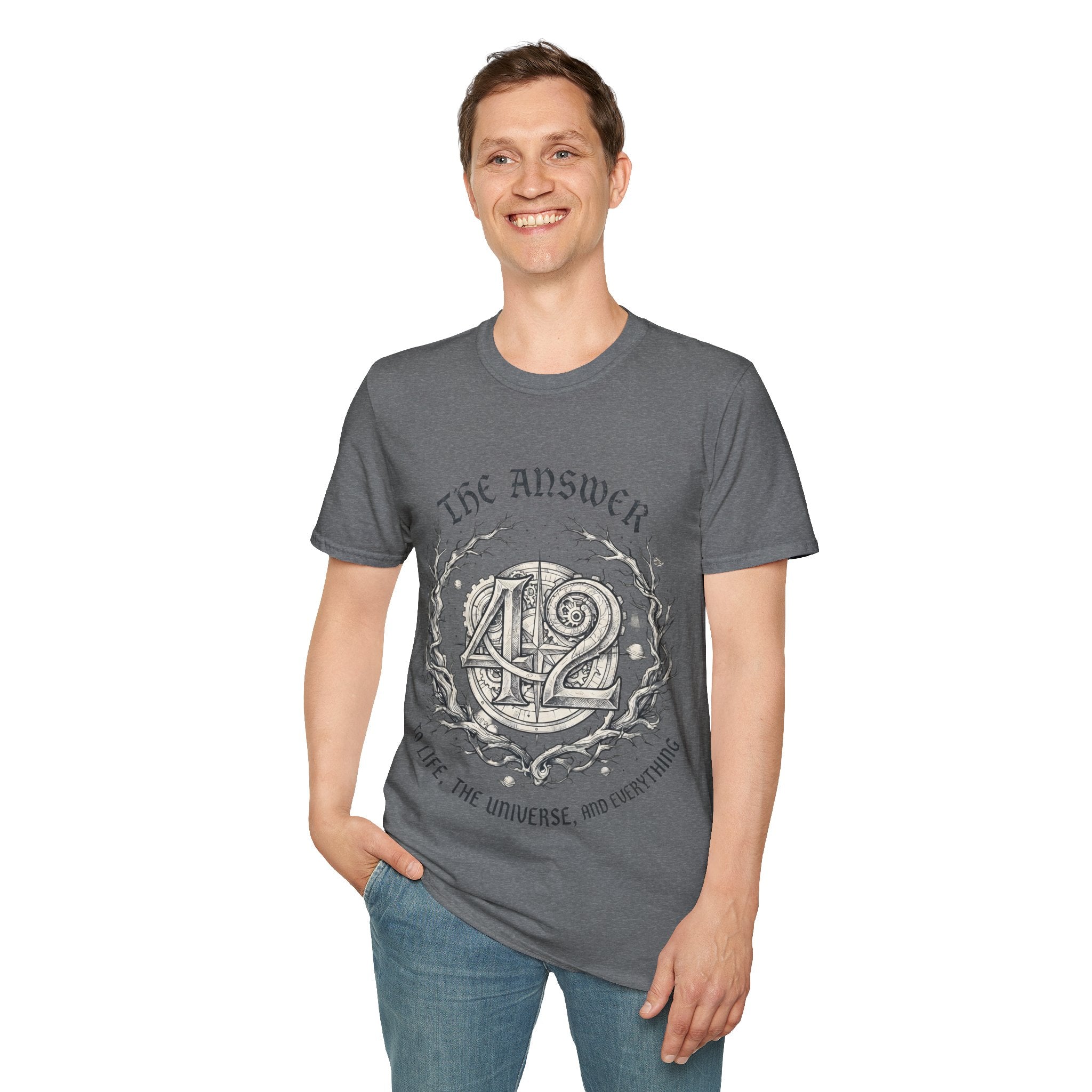 The Answer 42 Graphic T-Shirt — Vintage Sci‑Fi Quote Tee