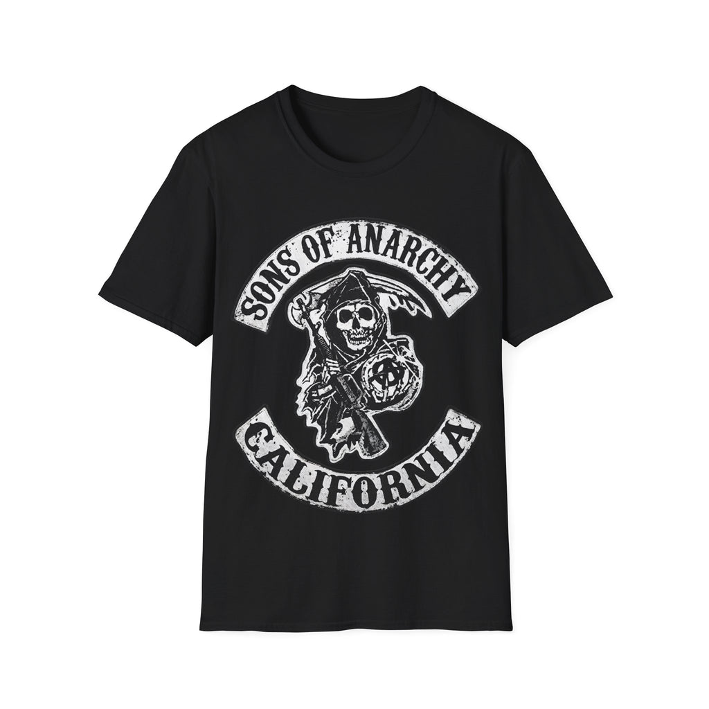 Sons of Anarchy Graphic T‑Shirt — Reaper Emblem California Biker Tee