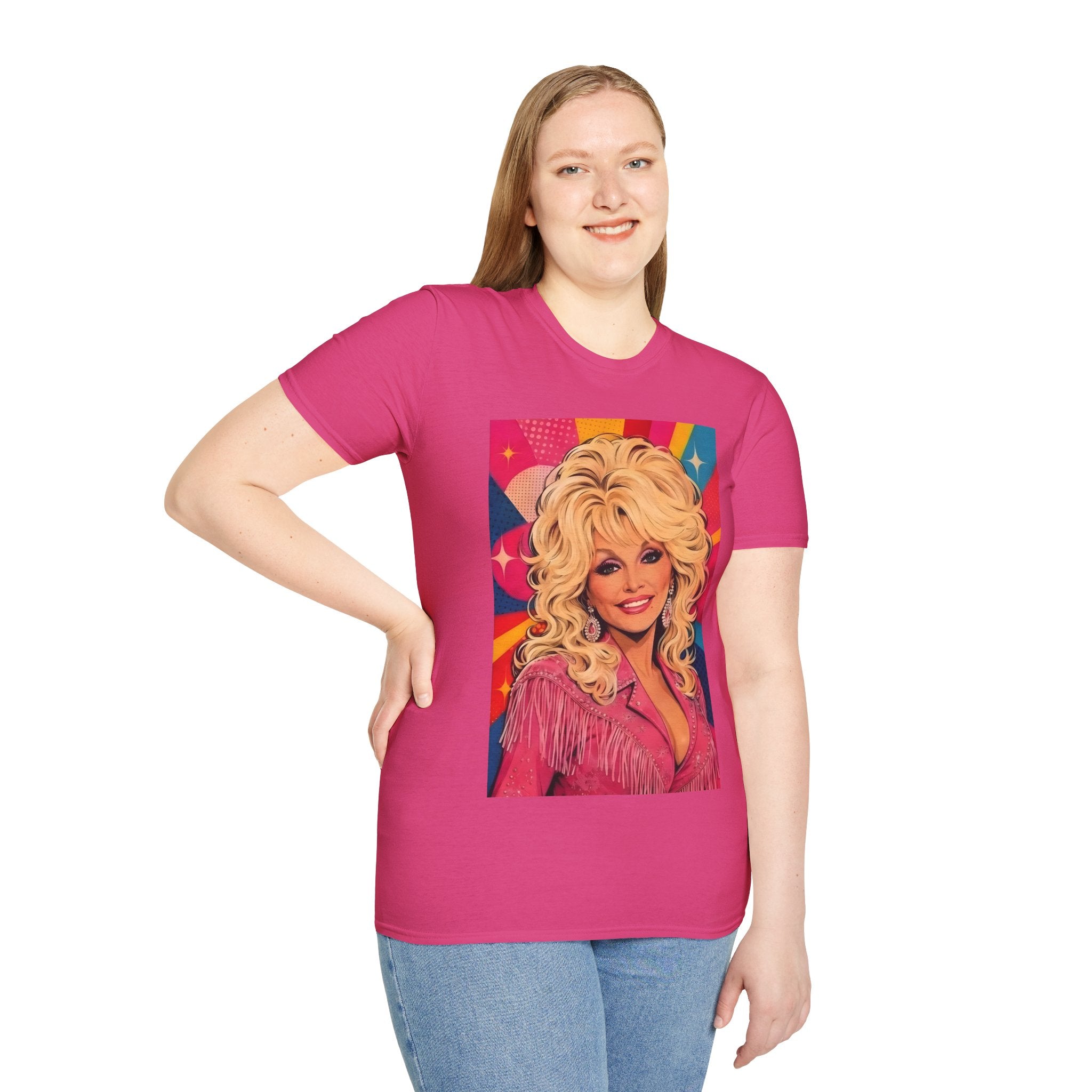 Retro Dolly Parton Colourpop Portrait T-Shirt