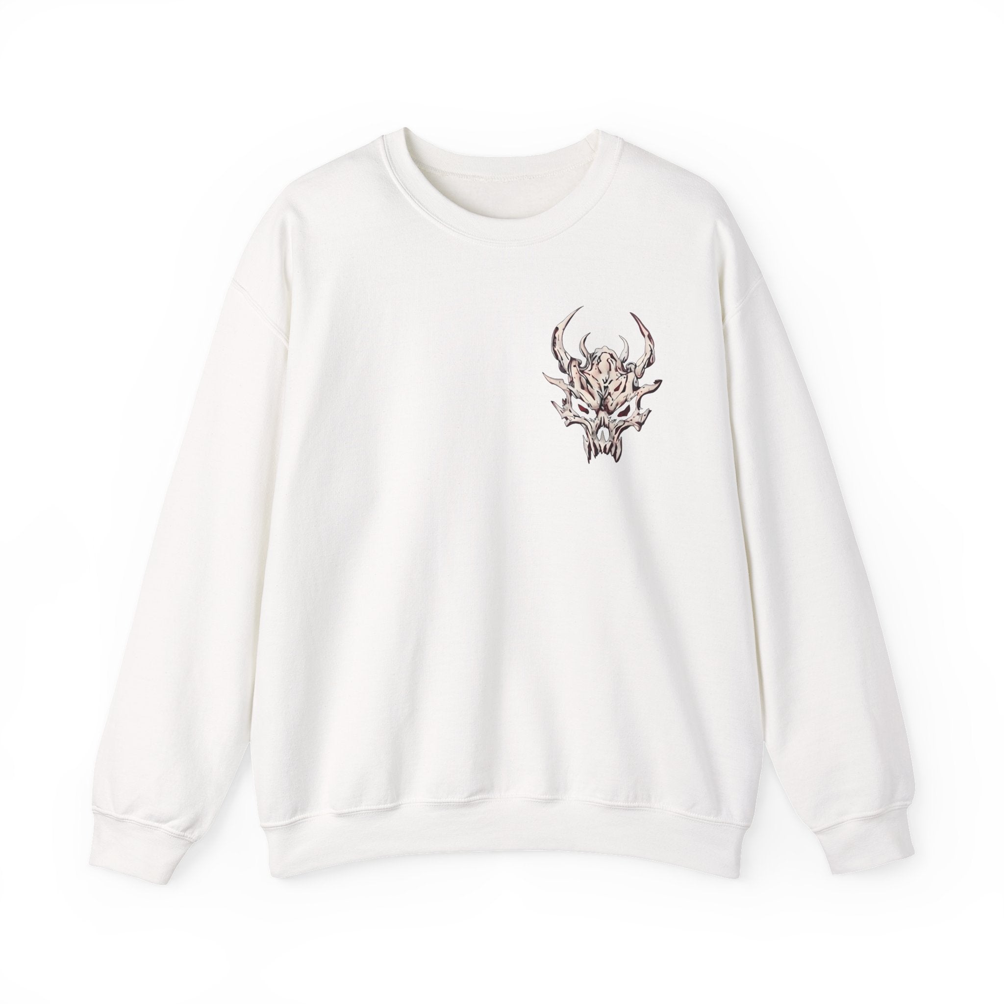 Dragon Skull Crewneck Sweatshirt — Gothic Eastern Dragon Chest Graphic