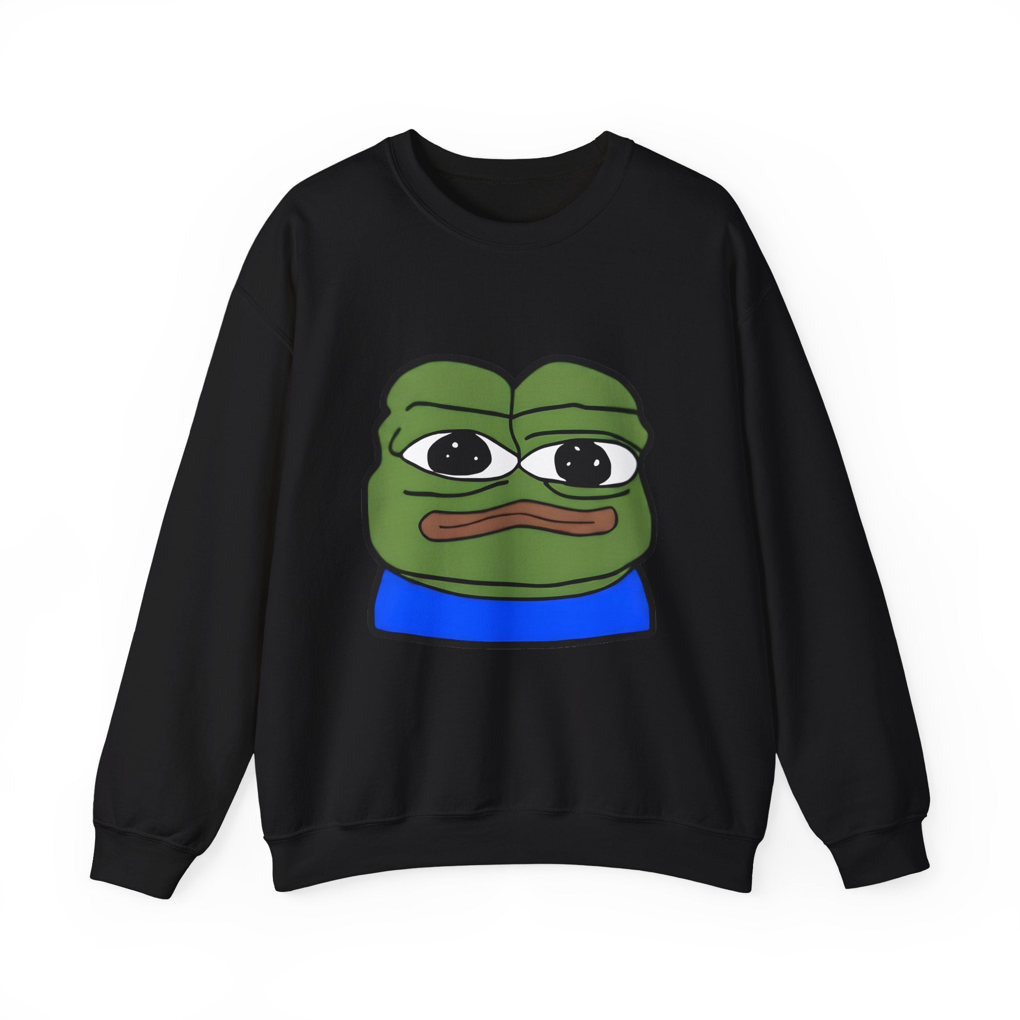 Pepe Frog Graphic Sweatshirt — Sad Frog Meme Crewneck