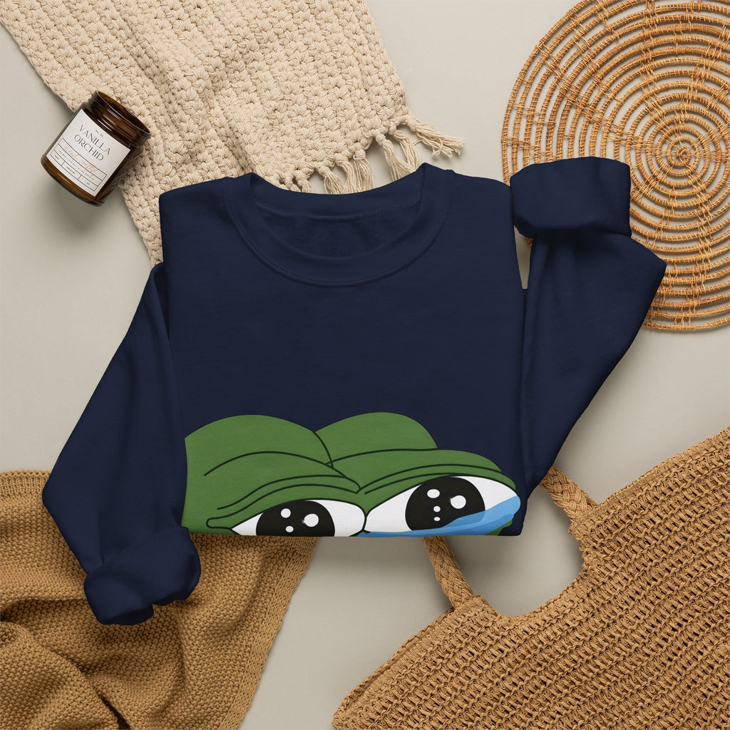 Crying Pepe Graphic Sweatshirt