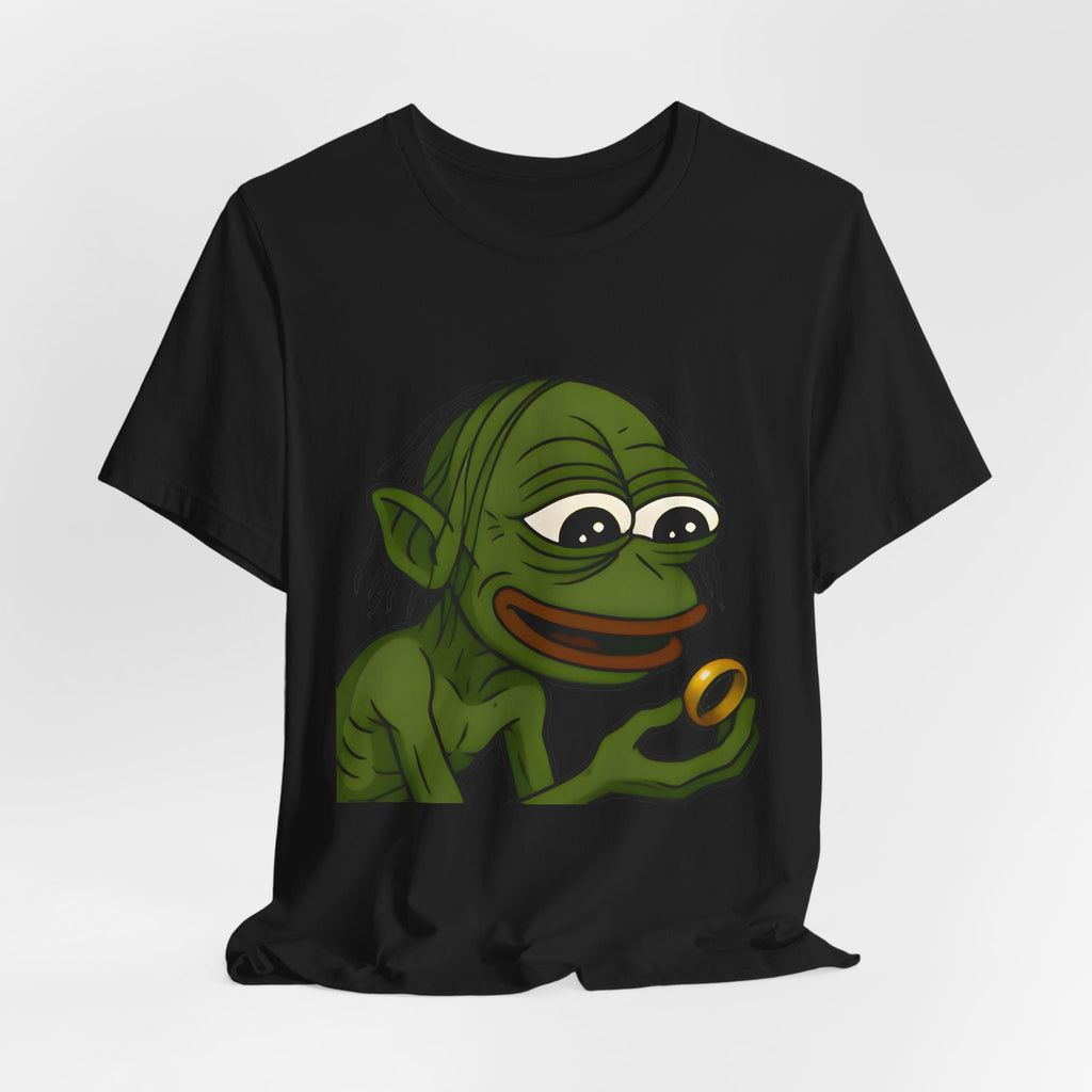 Fantasy Creature Tee — Gollum-Inspired Frog Holding Ring Graphic T-Shirt