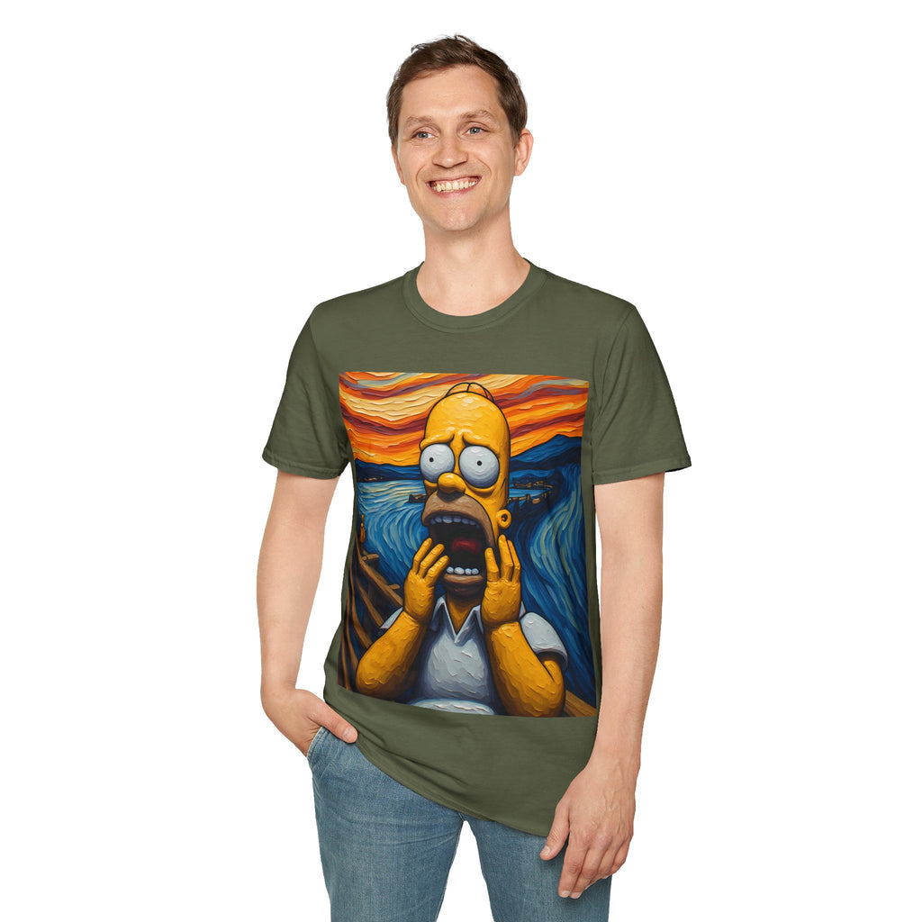 Homer Scream T-Shirt — Parody Pop Art Graphic Tee
