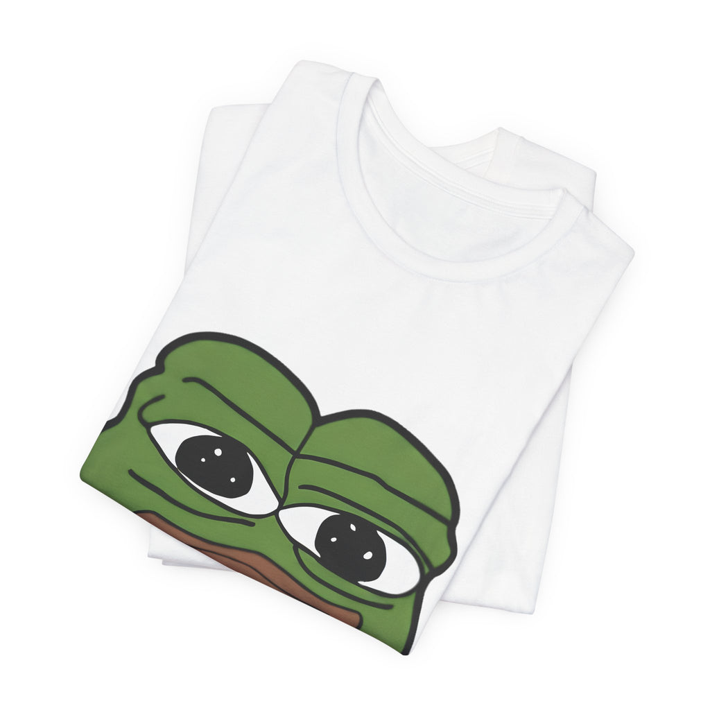 Sad Frog Graphic Tee — Meme Pepe Face T-Shirt