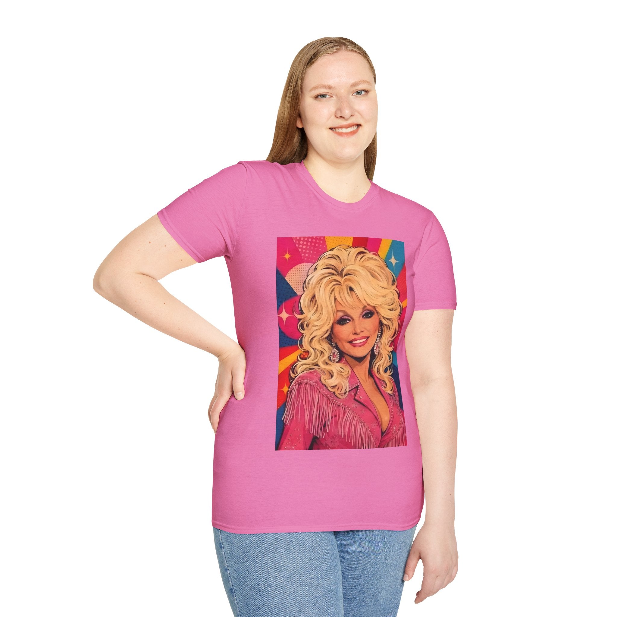 Retro Dolly Parton Colourpop Portrait T-Shirt
