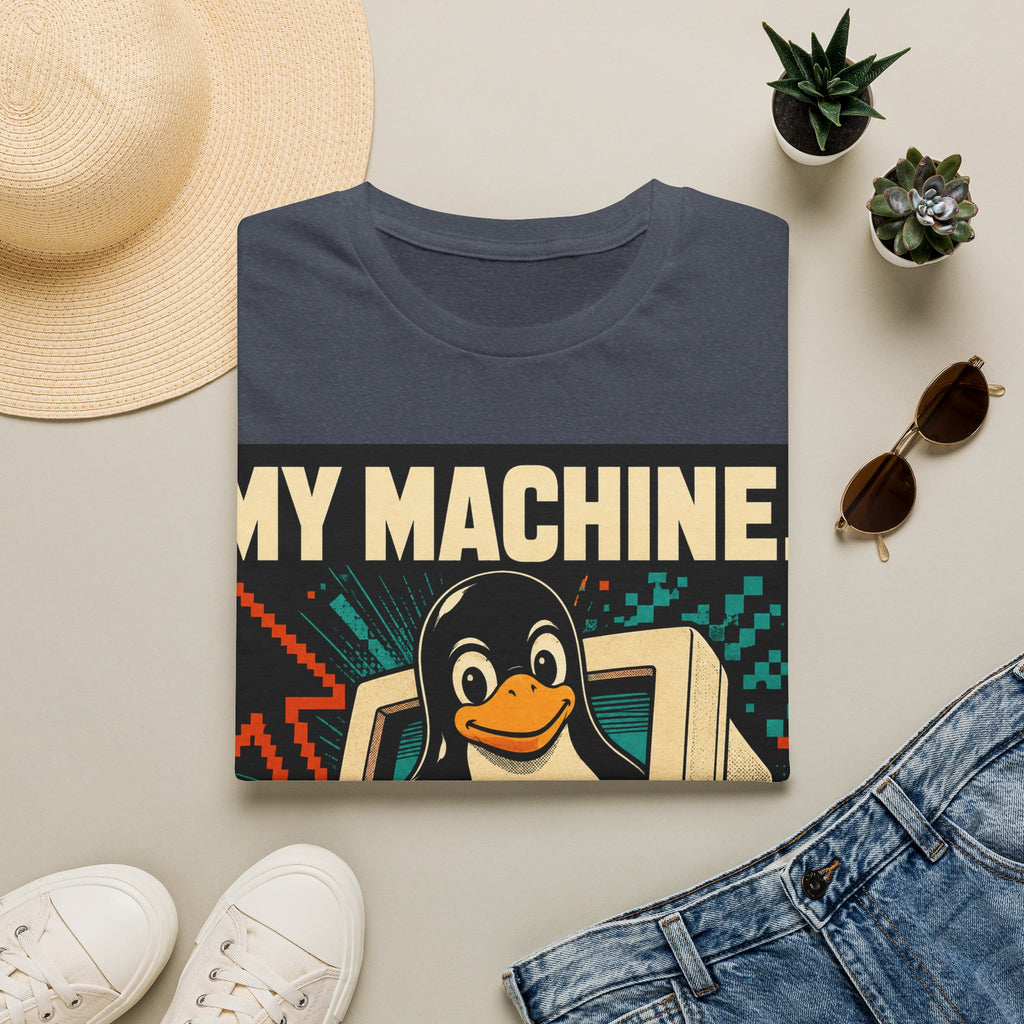 Retro Tux Penguin Tee — "My Machine, My Rules" Vintage Computer T-Shirt