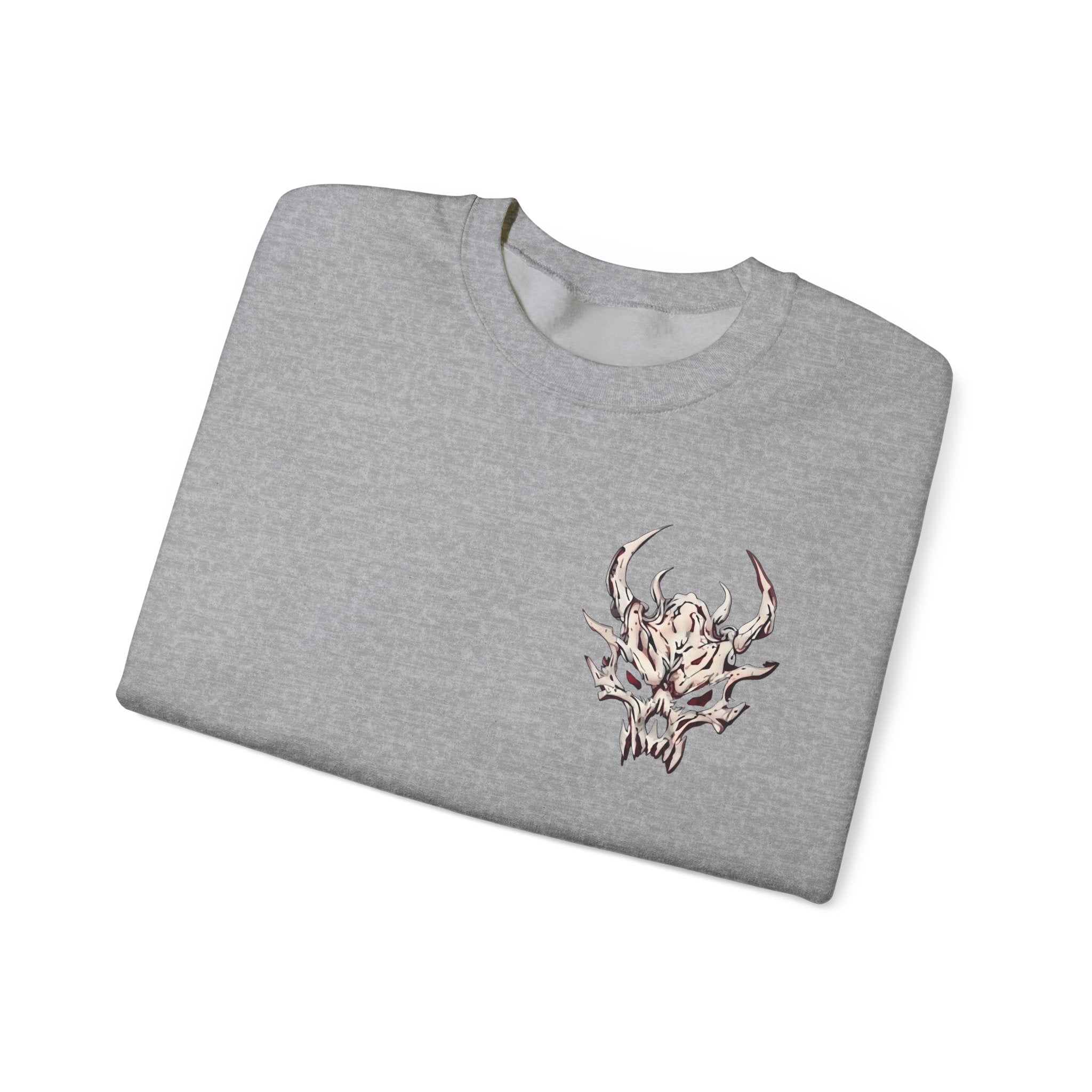 Dragon Skull Crewneck Sweatshirt — Gothic Eastern Dragon Chest Graphic