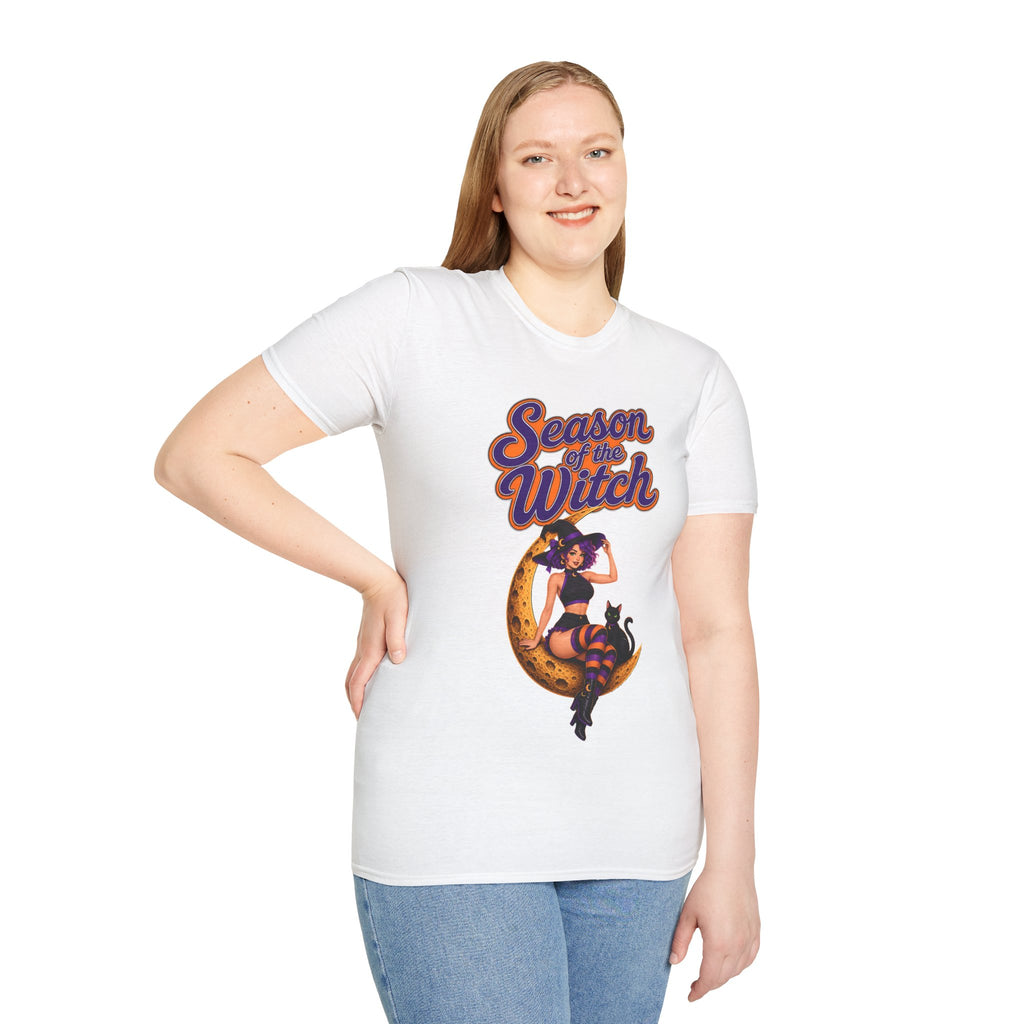 Season of the Witch T-Shirt — Retro Witch Graphic Tee for Halloween & Autumn