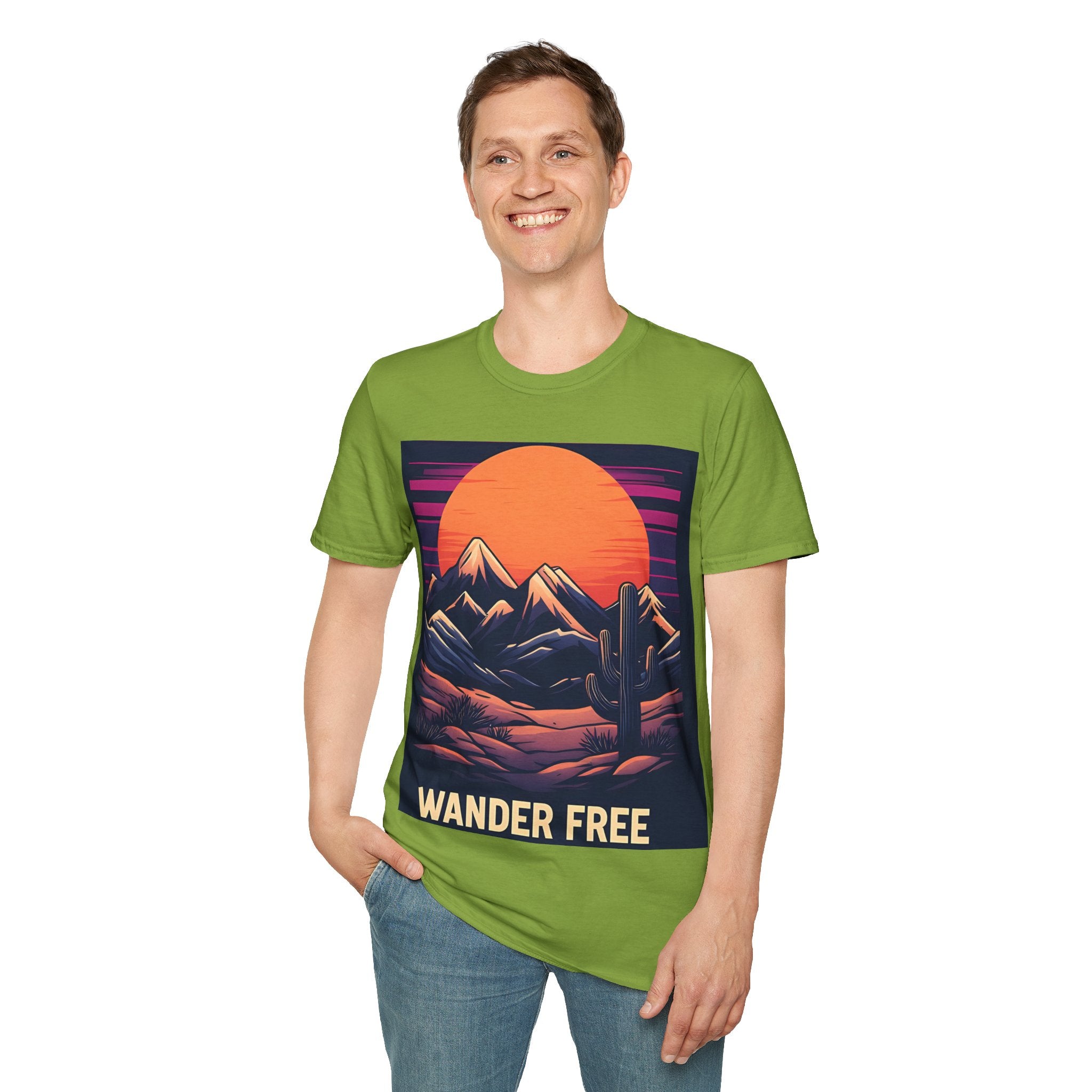 Sunset Mountains T-Shirt — Retro Desert Sunset Graphic Tee