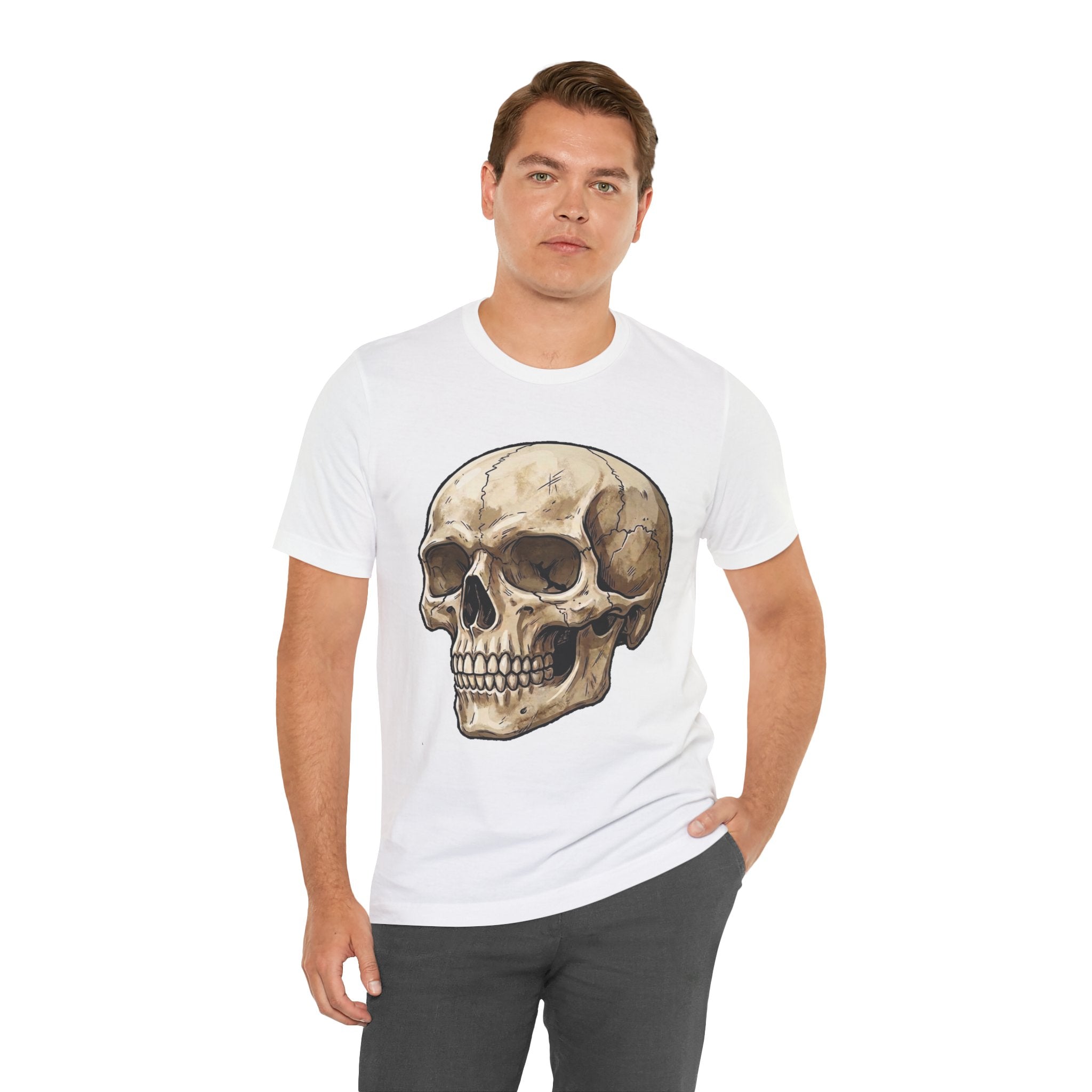 Skull Illustration T-Shirt — Vintage Anatomical Skull Tee