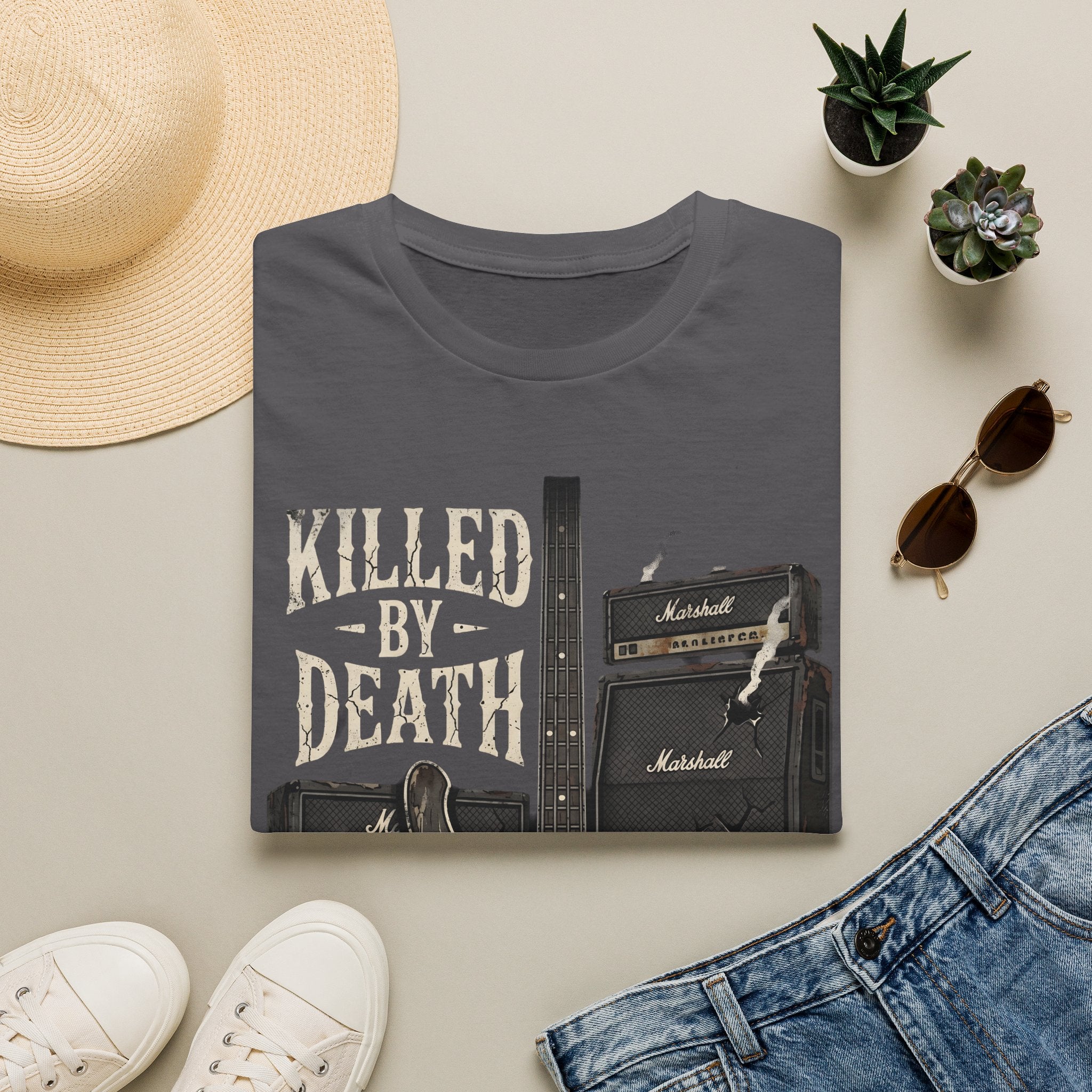 KILLED BY DEATH Motorhead Lemmy inspired Bass Tee