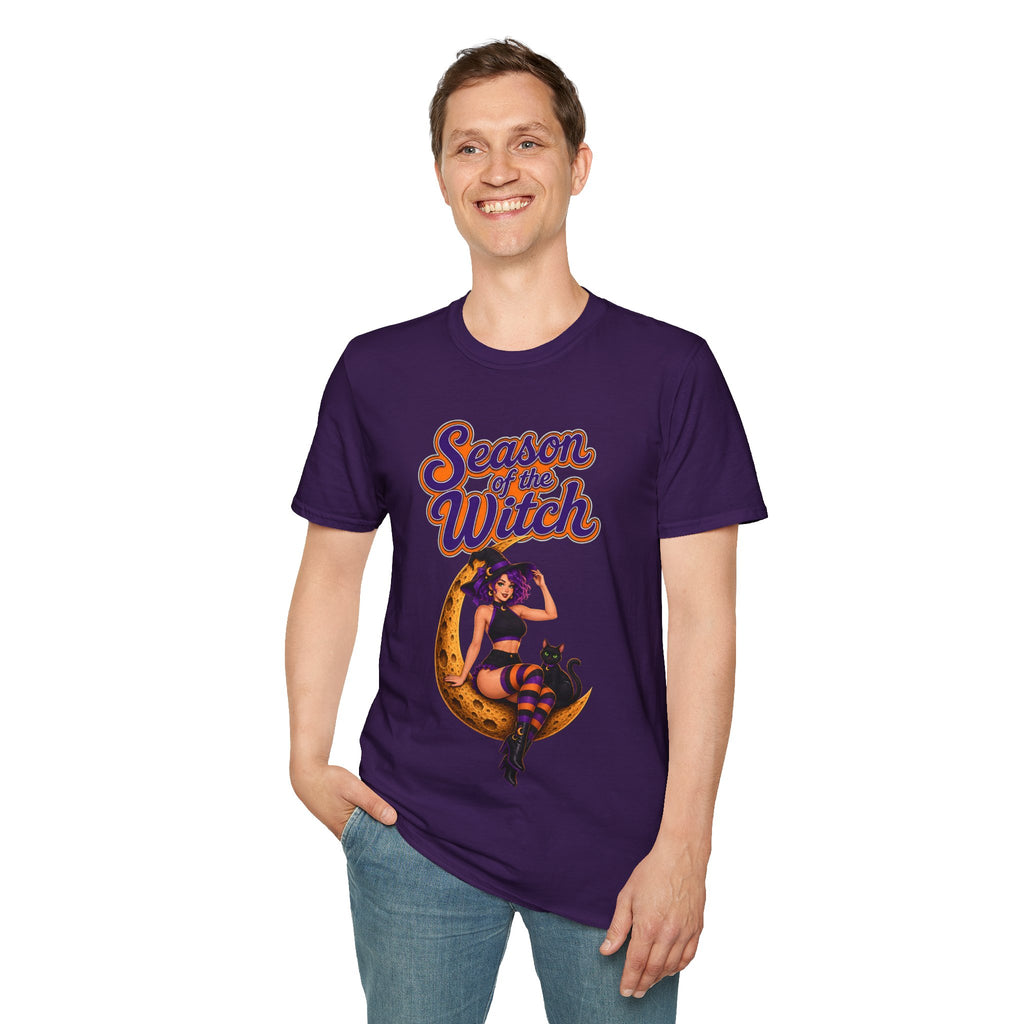 Season of the Witch T-Shirt — Retro Witch Graphic Tee for Halloween & Autumn