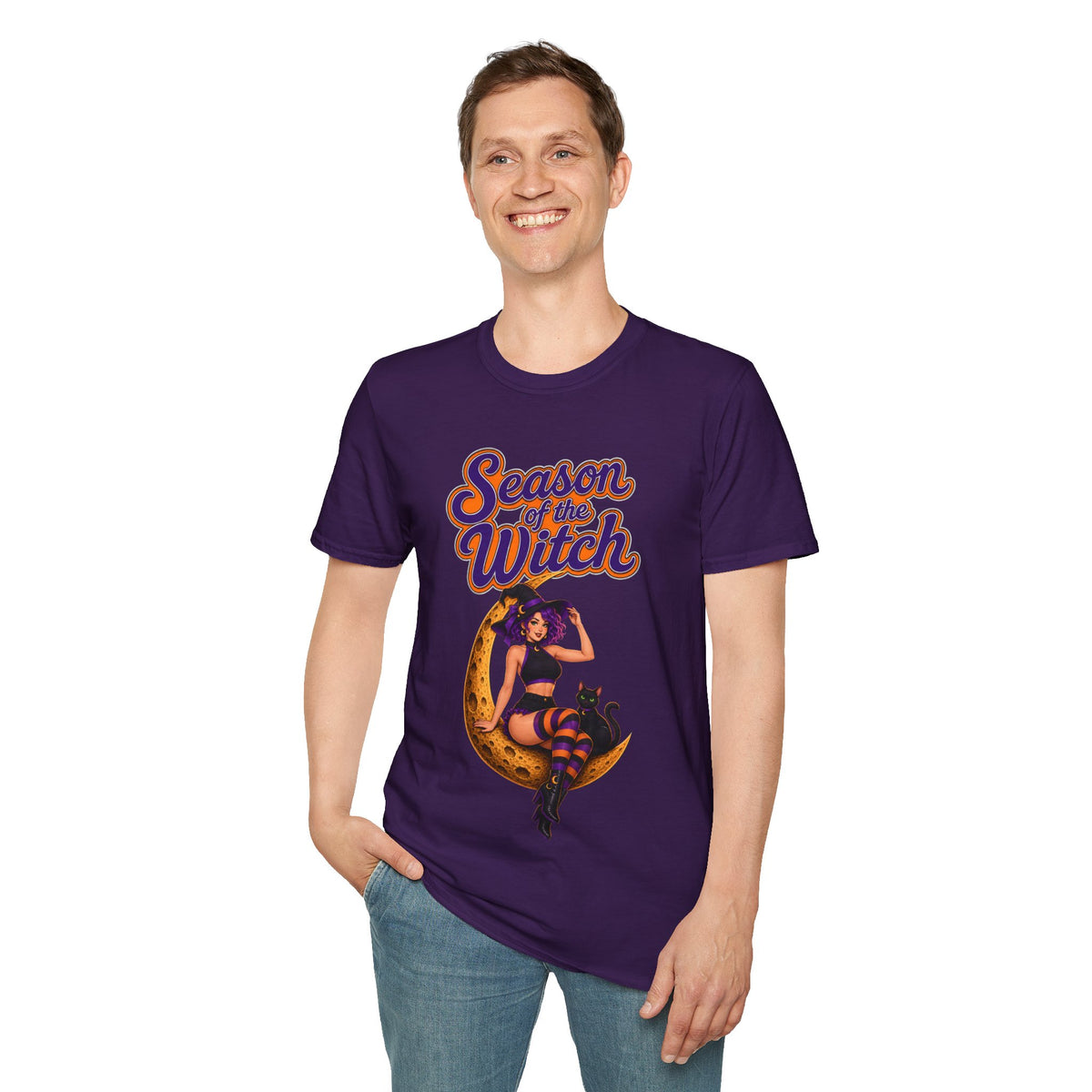 Season of the Witch T-Shirt — Retro Witch Graphic Tee for Halloween & Autumn