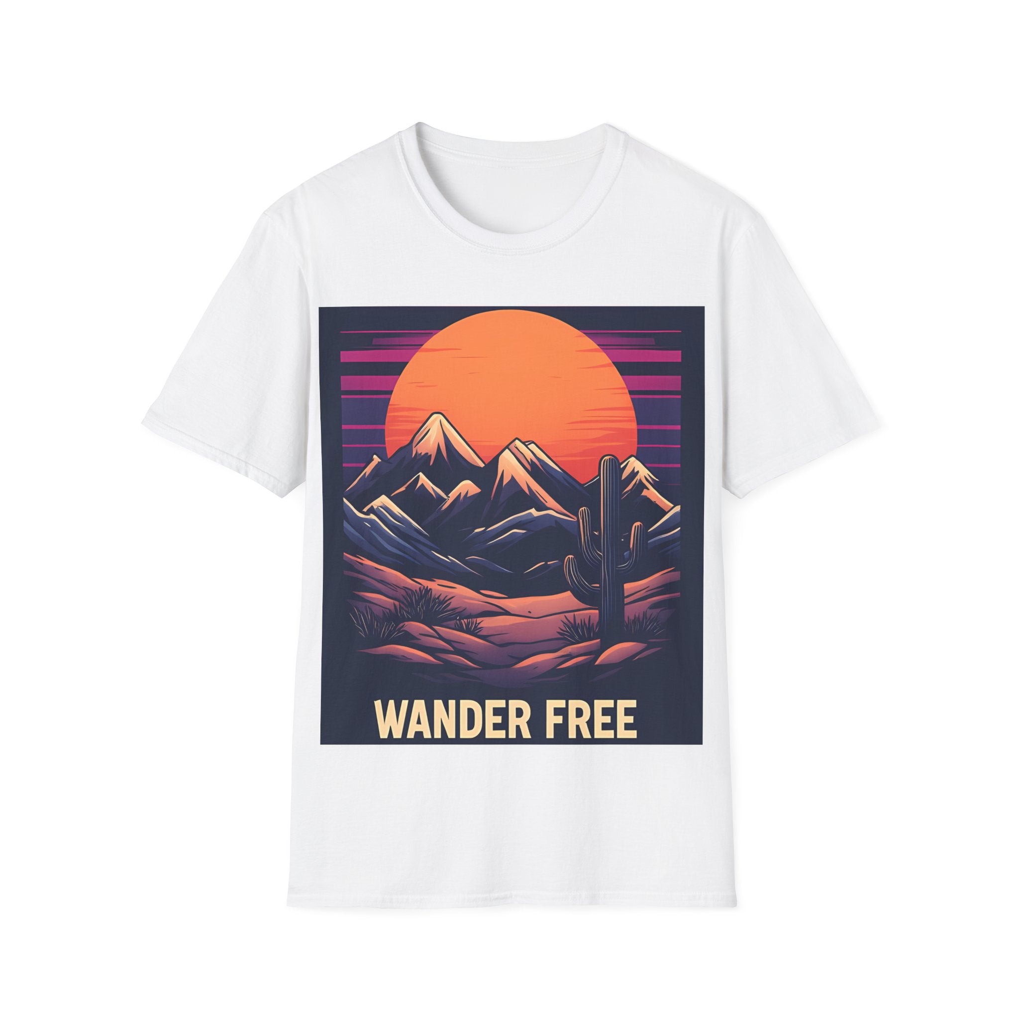 Sunset Mountains T-Shirt — Retro Desert Sunset Graphic Tee