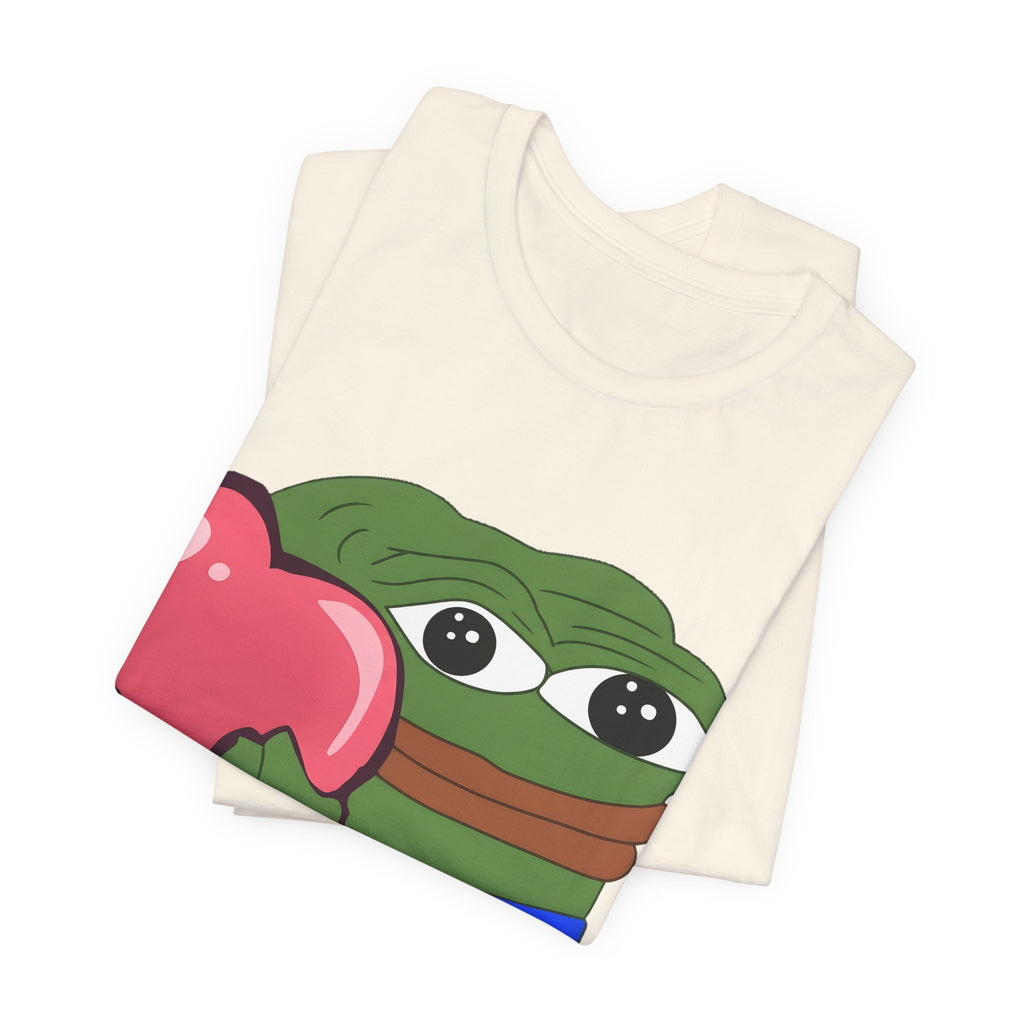 Pepe Heart Tee — Cute Frog Holding Heart Graphic T-Shirt