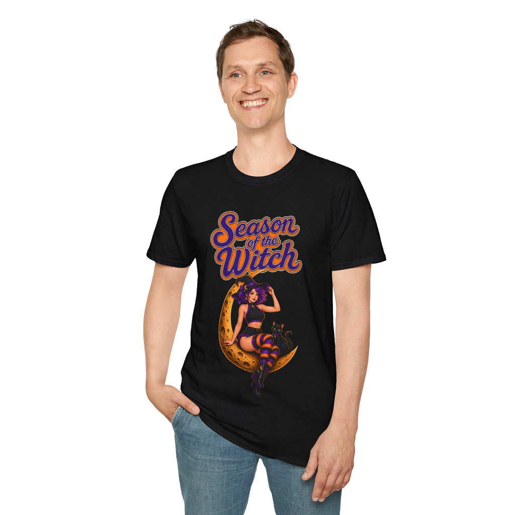 Season of the Witch T-Shirt — Retro Witch Graphic Tee for Halloween & Autumn