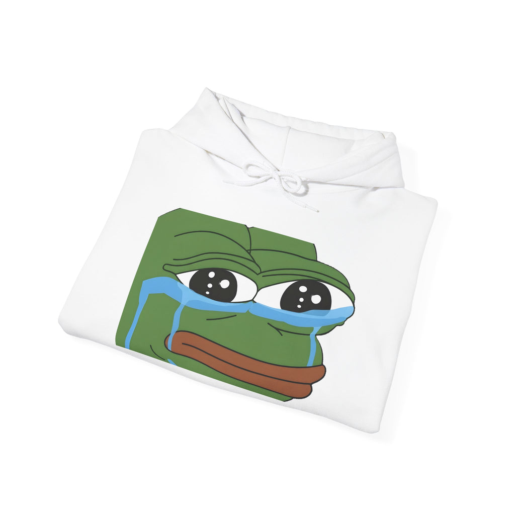 Crying Pepe Hoodie – Sad Frog Meme Graphic Pullover