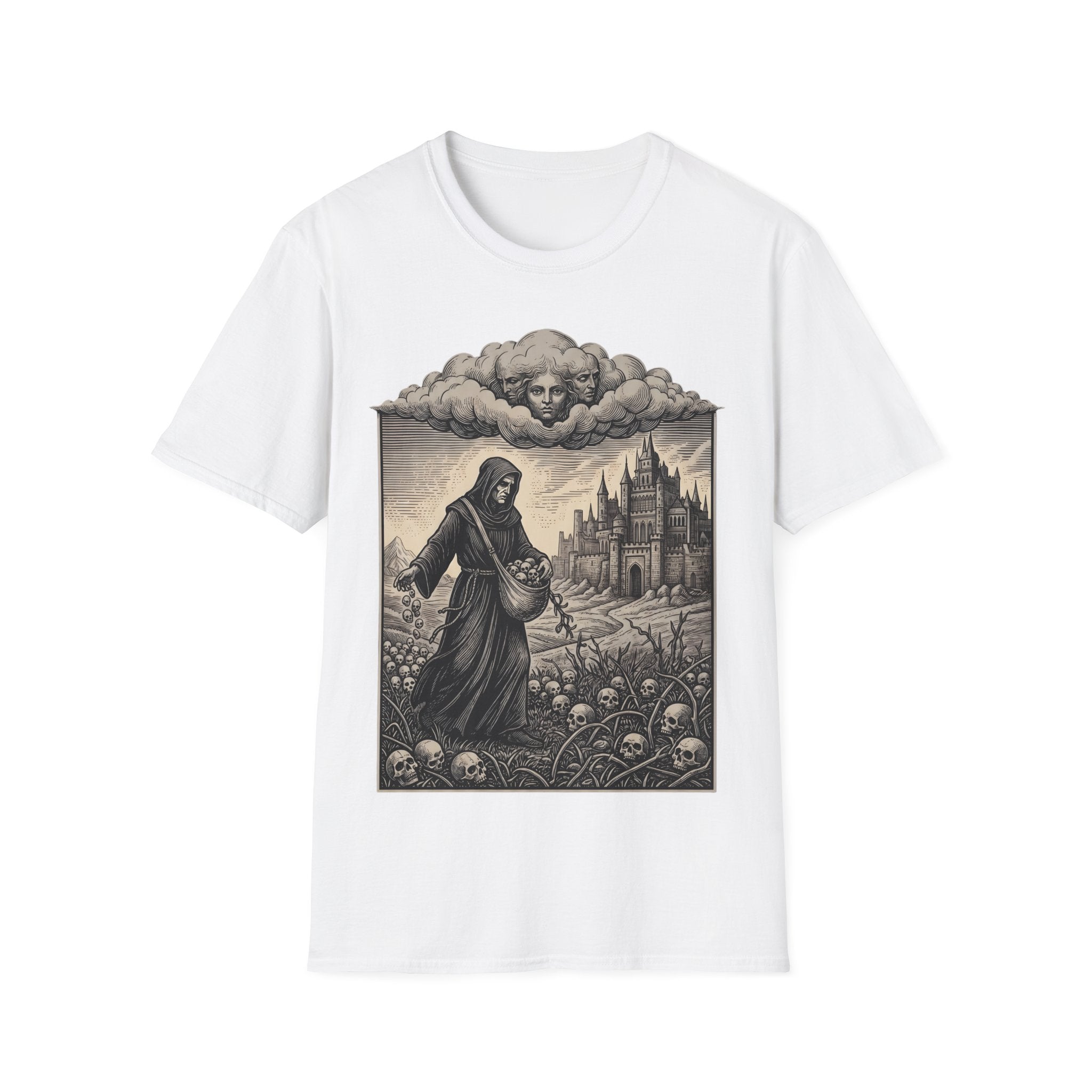 Watch over the Dead - T-Shirt, Gothic / Dark Fantasy Skull Design