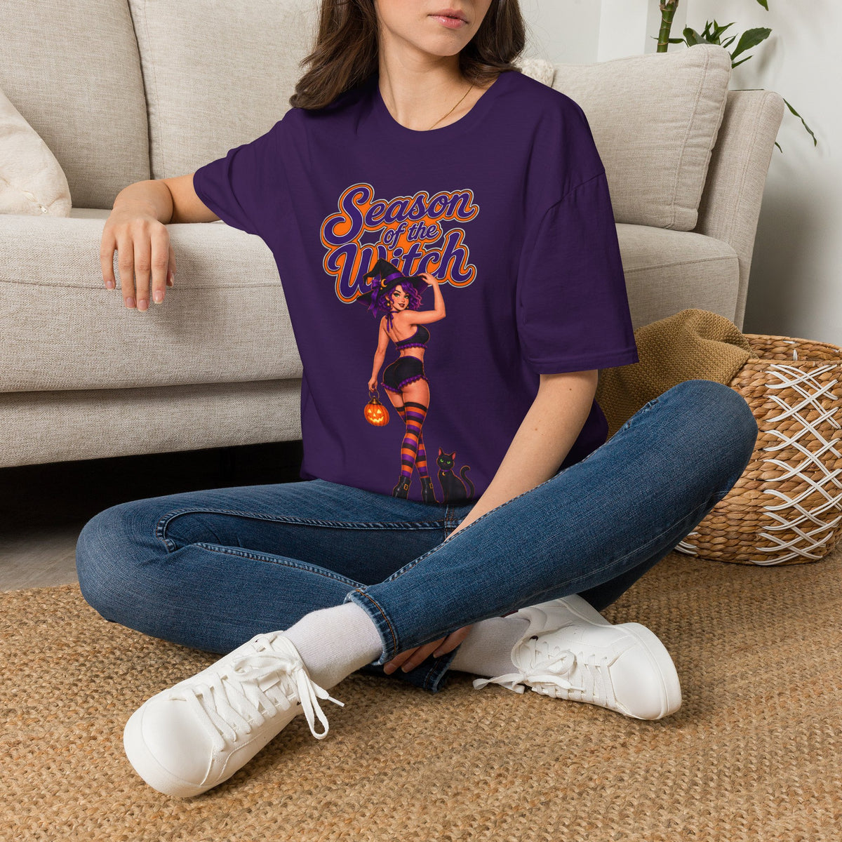 Season of the Witch T-Shirt — Retro Pinup Halloween Witch Graphic Tee