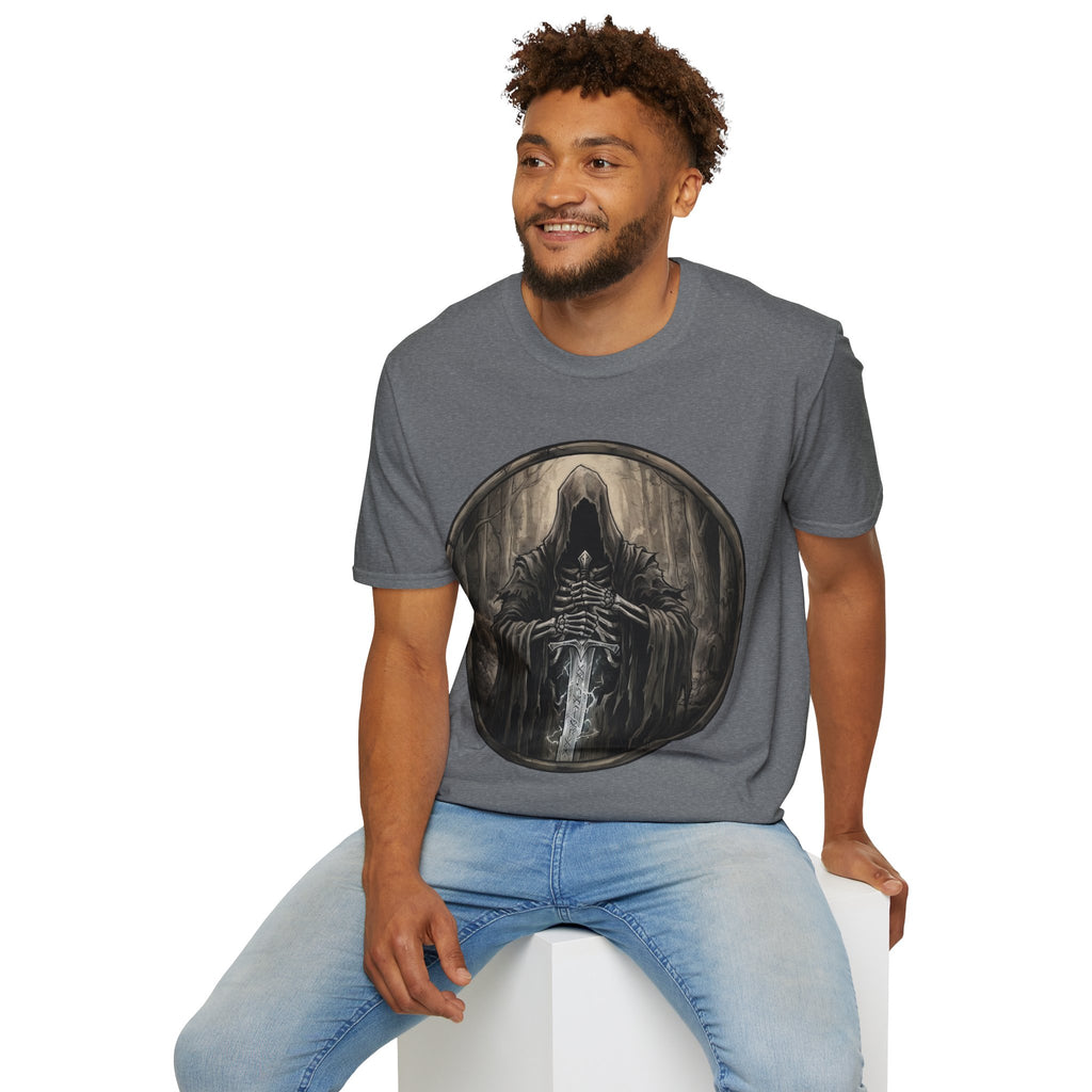 Grim Reaper Hooded Knight T-Shirt — Dark Fantasy Gothic Tee
