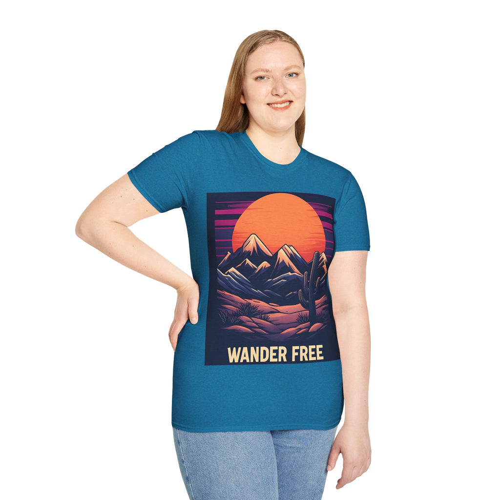 Sunset Mountains T-Shirt — Retro Desert Sunset Graphic Tee