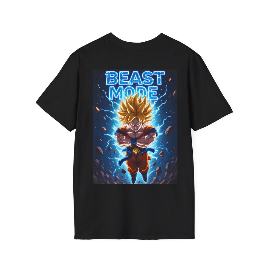 Goku Beast Mode Back Print T-Shirt — Anime Dragon Ball Fighter Tee