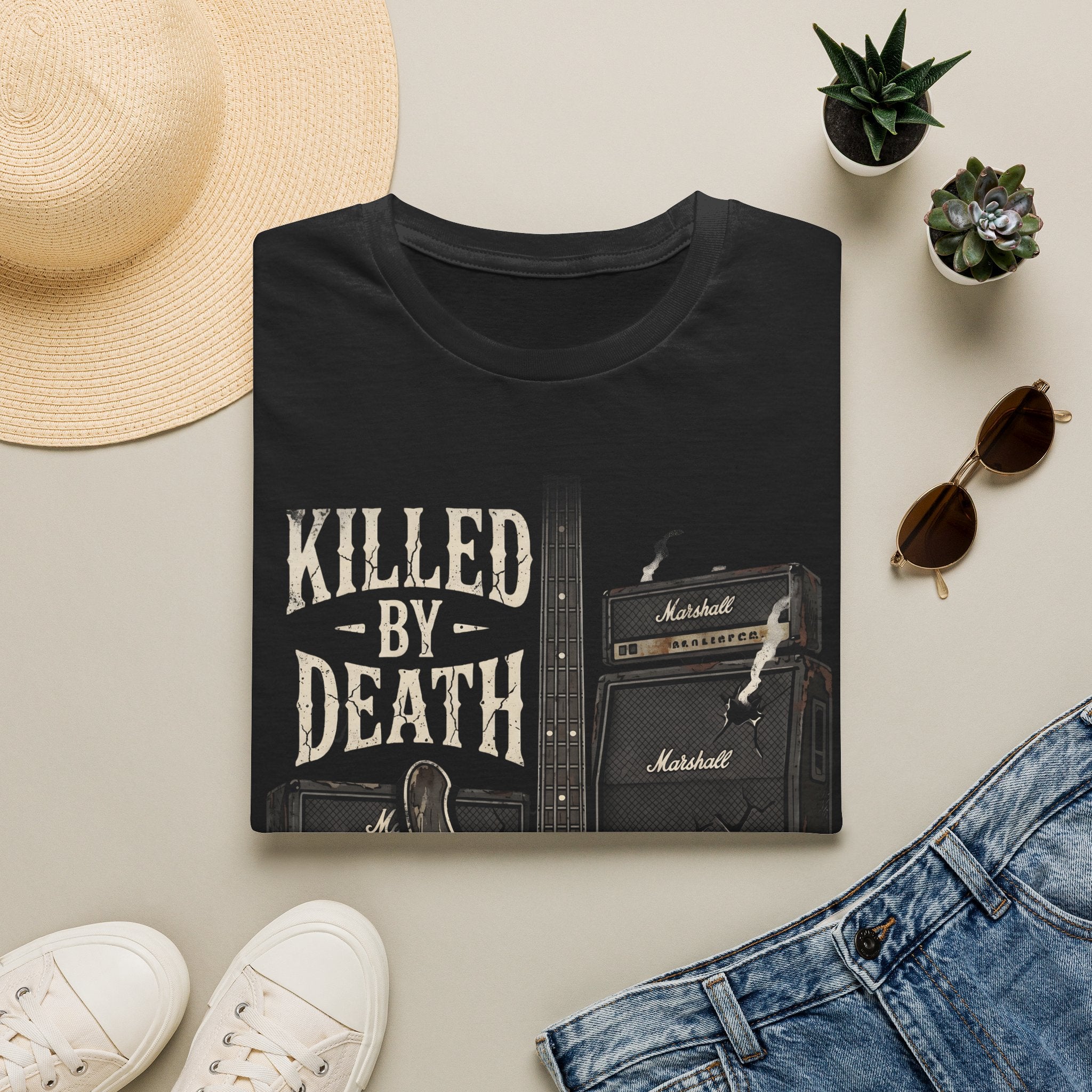 KILLED BY DEATH Motorhead Lemmy inspired Bass Tee