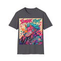 Sugar Riot T‑Shirt — Colorful Punk Unicorn Candy Skull Graphic Tee