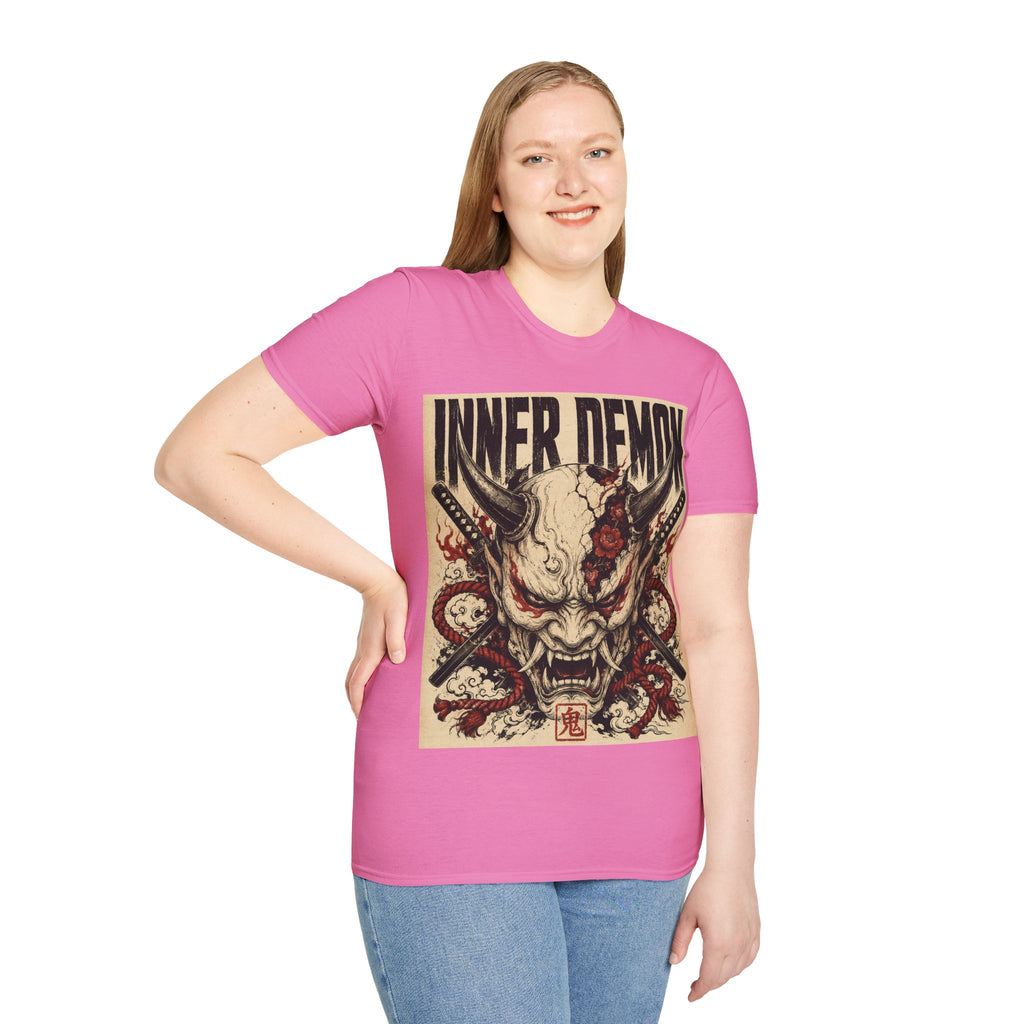 Inner Demon Graphic T-Shirt — Horror Skull Oni Design