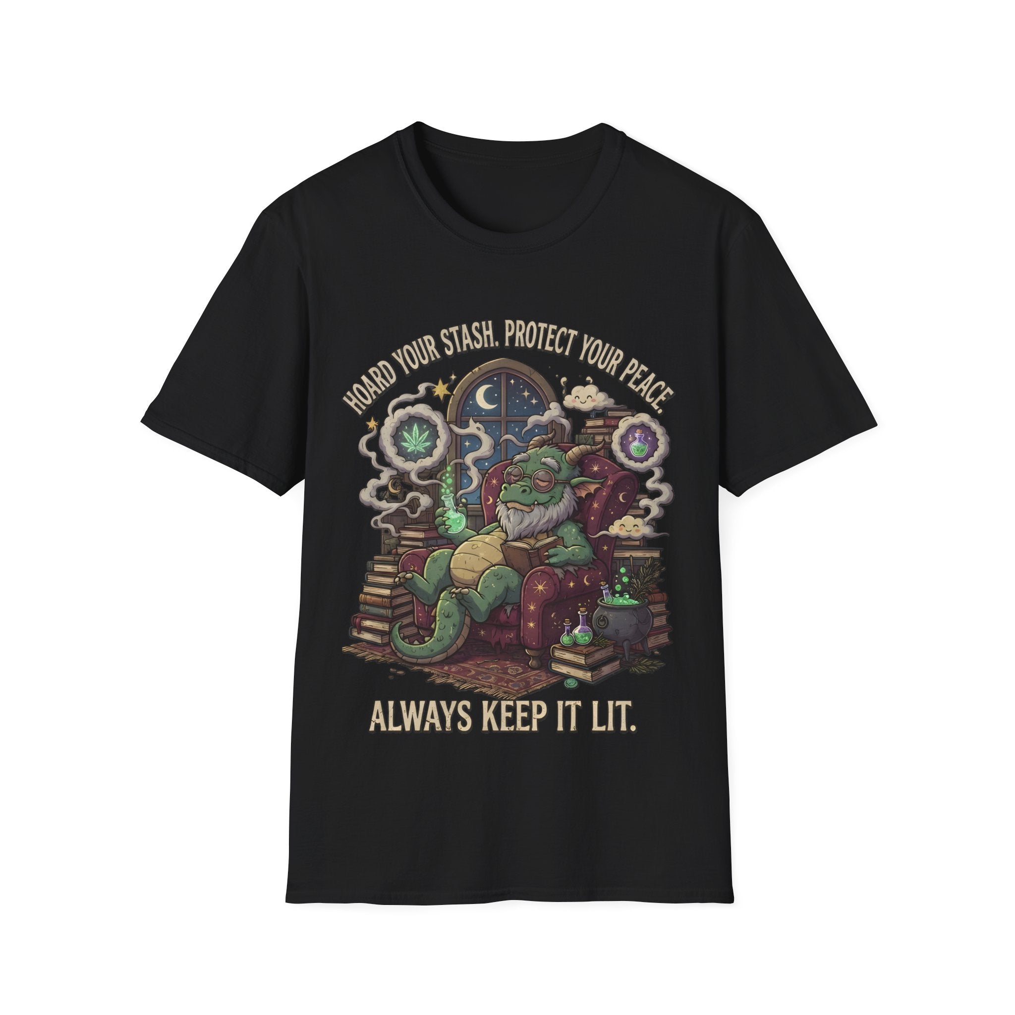 Dragon Stoner - 'Always Keep It Lit' - Psychedelic Chill Graphic Tee