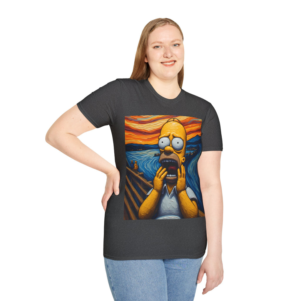 Homer Scream T-Shirt — Parody Pop Art Graphic Tee