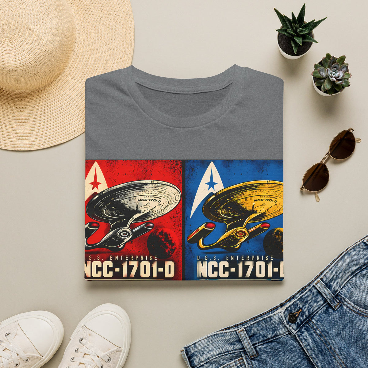 Starship NCC-1701-D Pop Art T-Shirt