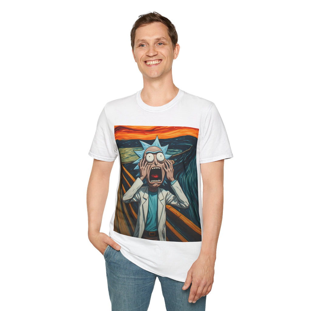 Rick Scream Tee — Rick and Morty Parody of The Scream T-Shirt