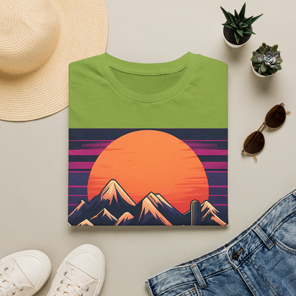 Sunset Mountains T-Shirt — Retro Desert Sunset Graphic Tee