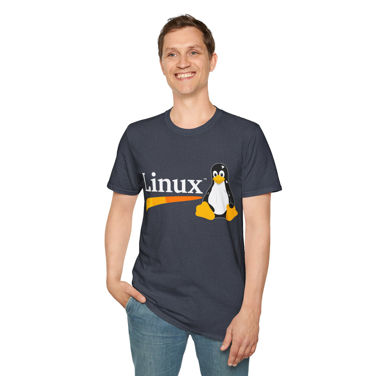 Linux Penguin Logo T‑Shirt — Retro Tech Tee for Developers & Open Source Fans