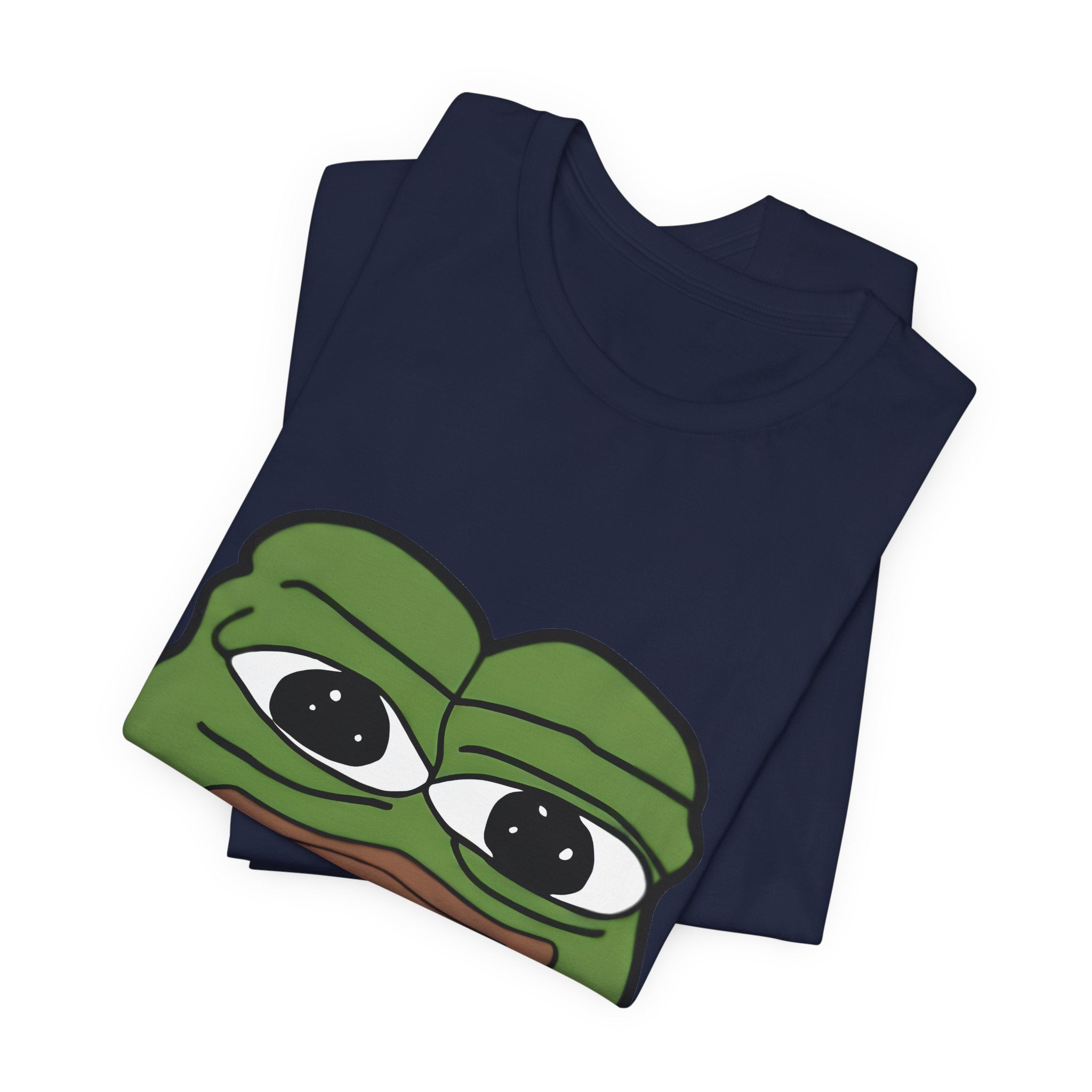 Sad Frog Graphic Tee — Meme Pepe Face T-Shirt