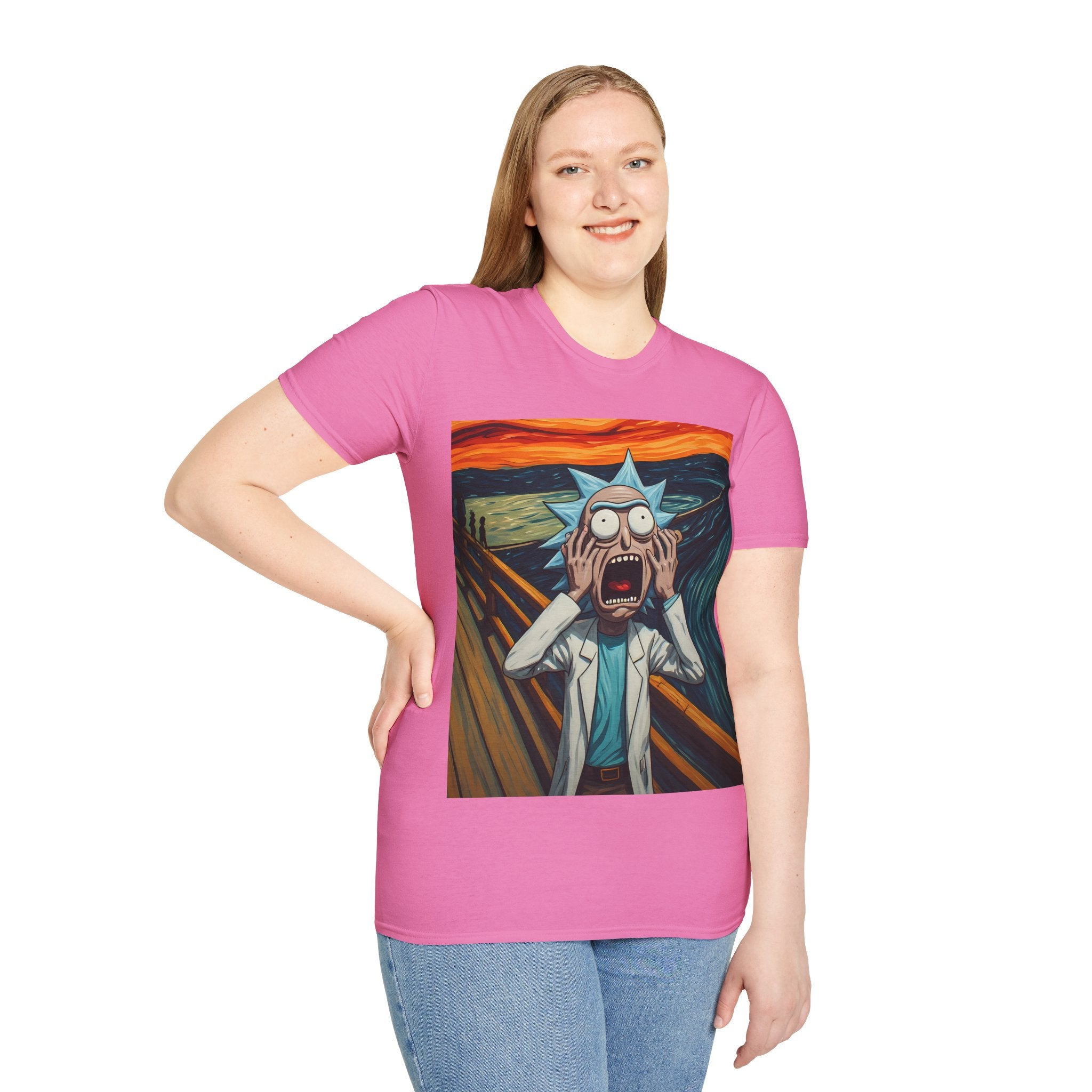 Rick Scream Tee — Rick and Morty Parody of The Scream T-Shirt