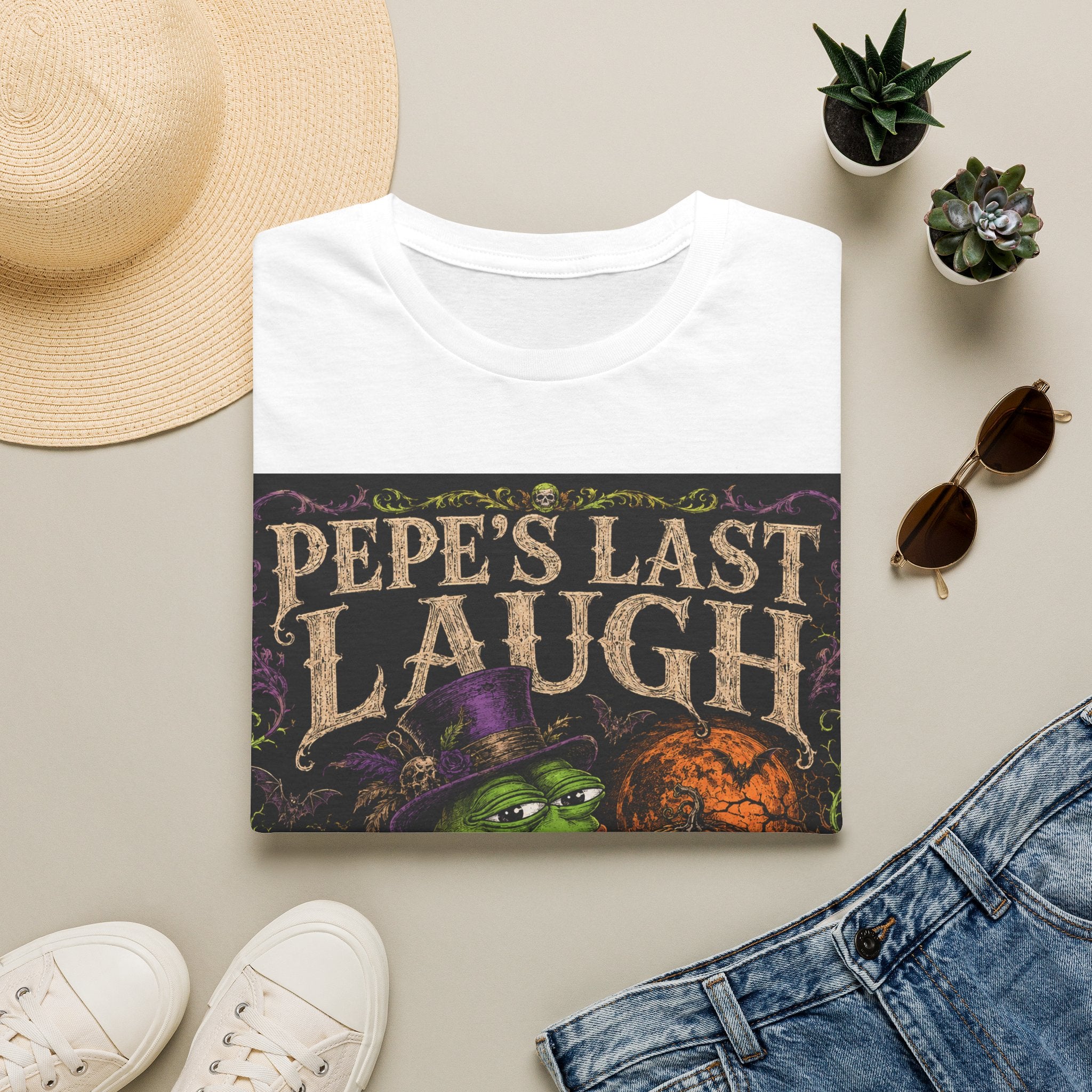 Pepe's Last Laugh T-Shirt — Halloween Witch Frog Graphic Tee
