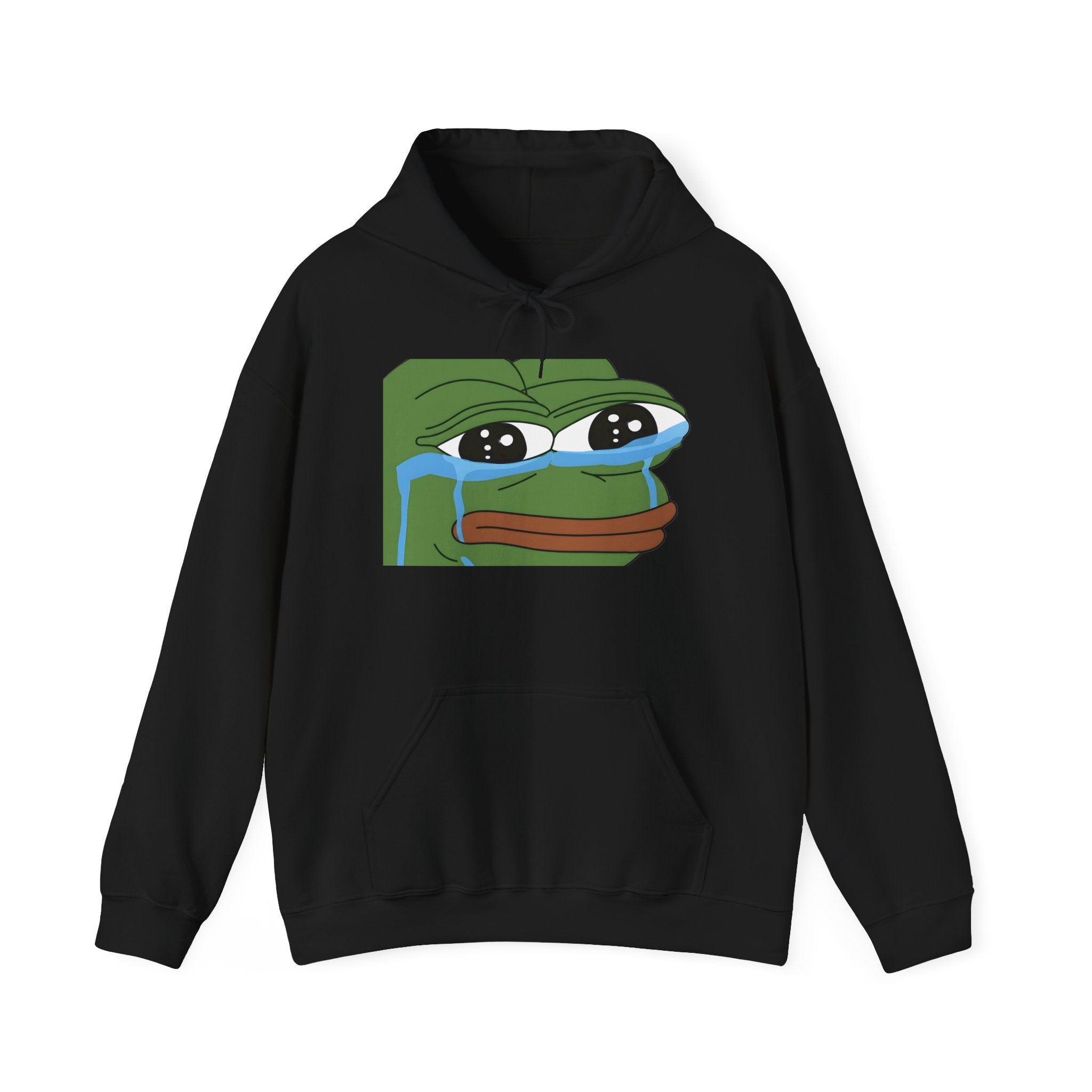 Crying Pepe Hoodie – Sad Frog Meme Graphic Pullover